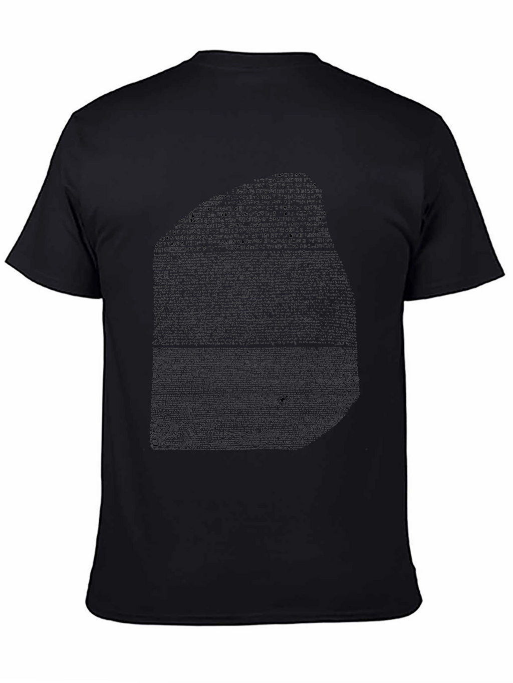 Text Patterned Black T-Shirt