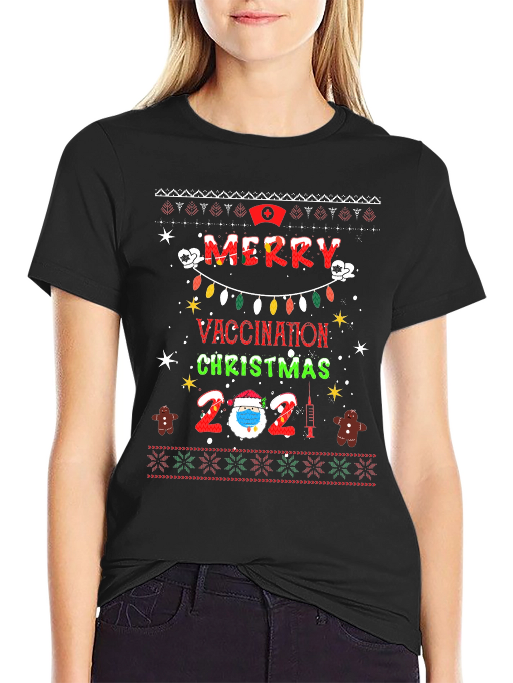 Merry Vaccination Christmas 2021 T-Shirt