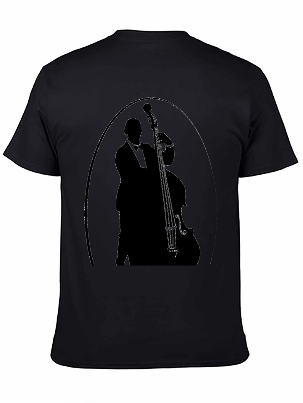 Bass Player Silhouette Graphic Tee