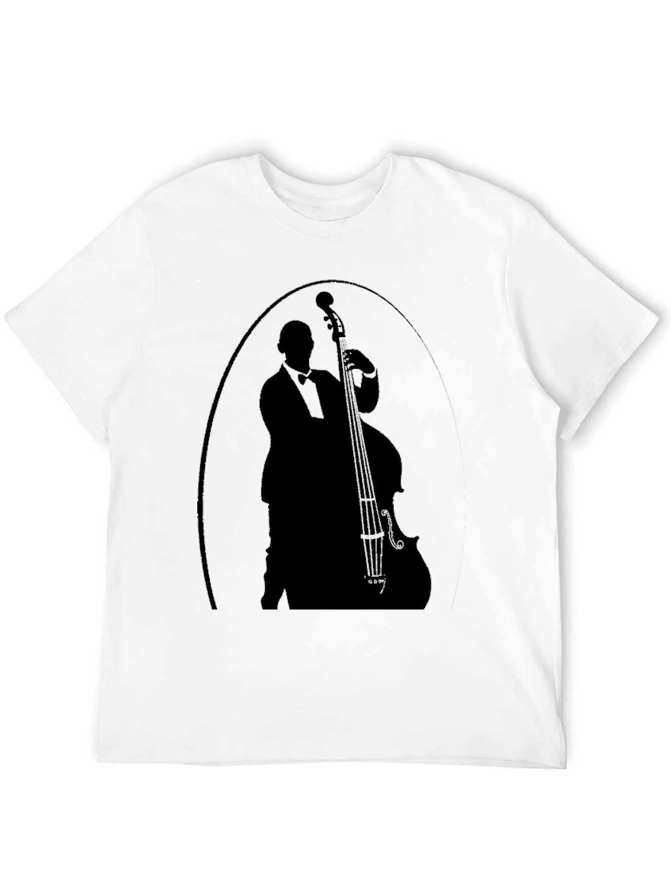 Bass Player Silhouette Graphic Tee