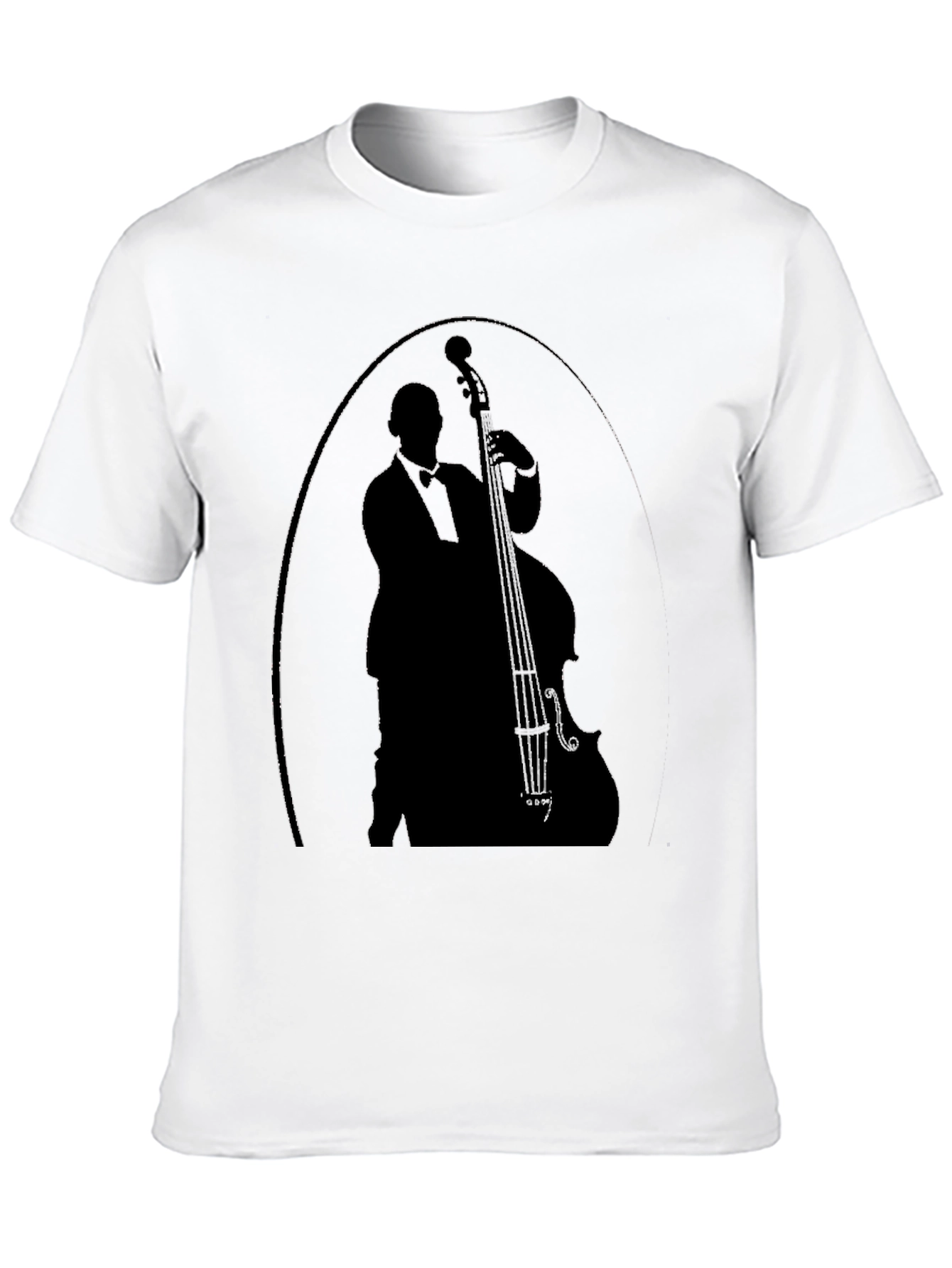 Bass Player Silhouette Graphic Tee