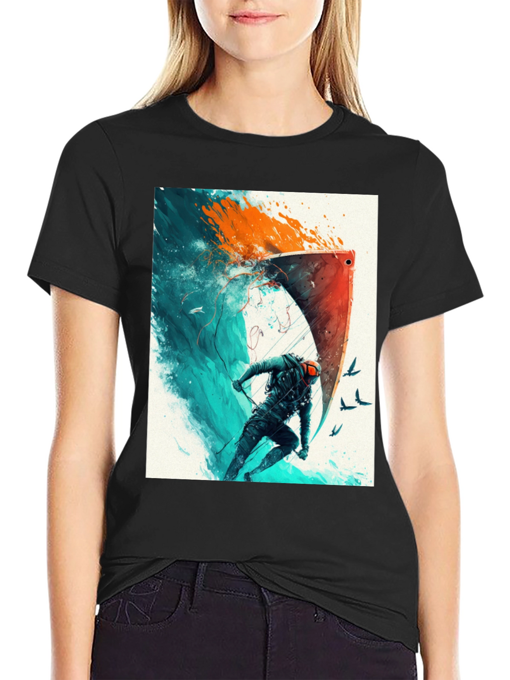 Epic Watersports Graphic Tee - Black Cotton Blend