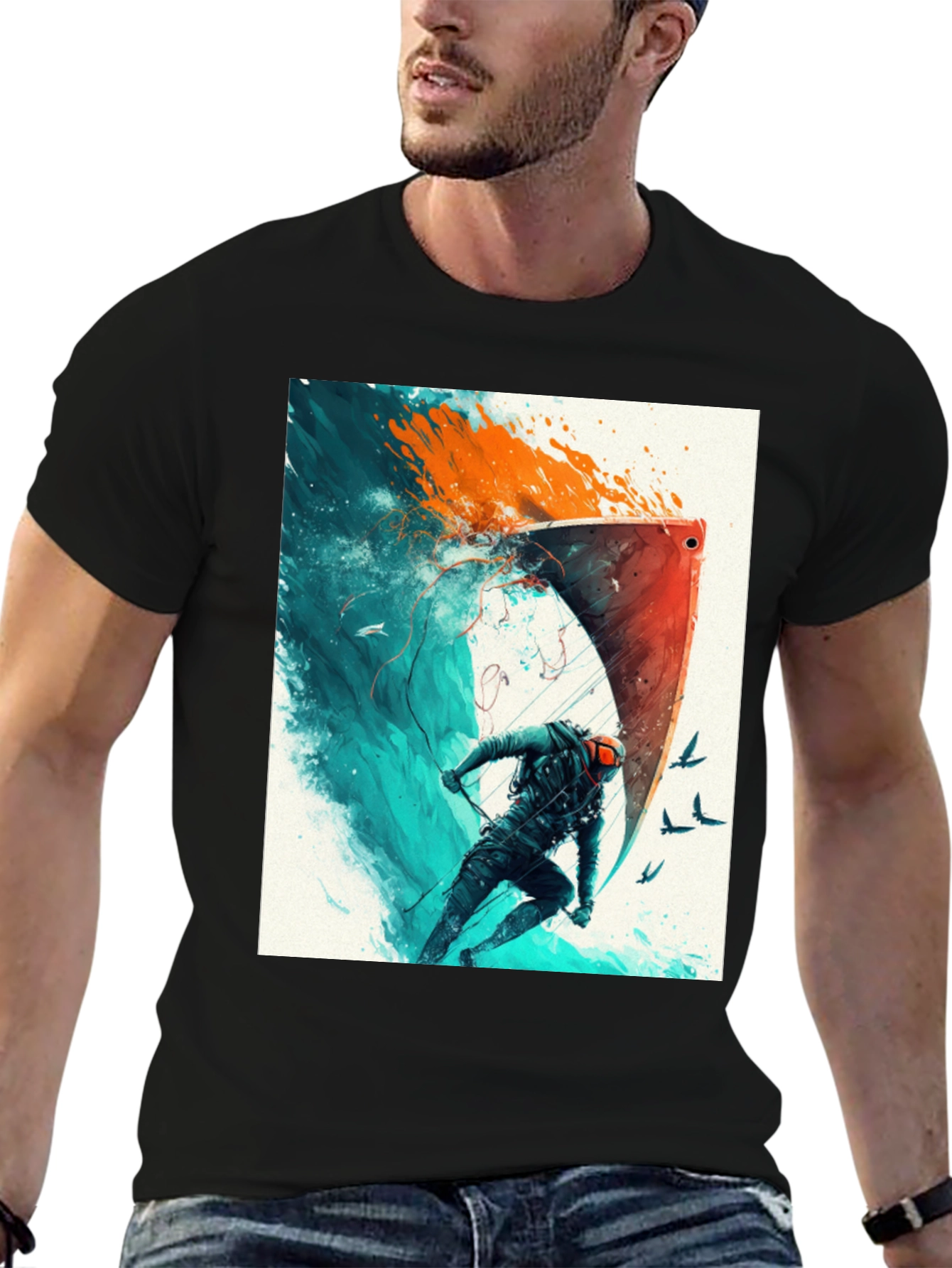 Epic Watersports Graphic Tee - Black Cotton Blend