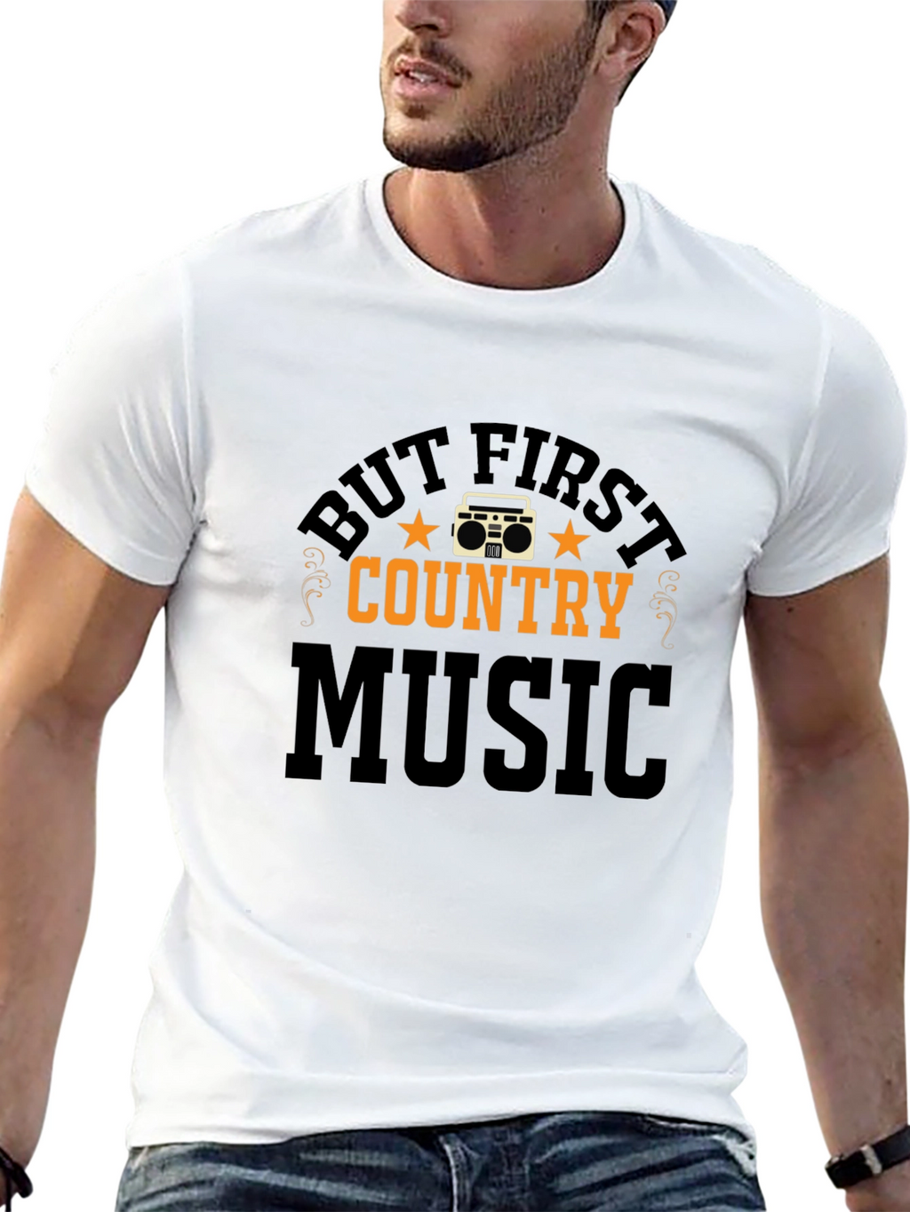 But First Country Music Graphic Tee