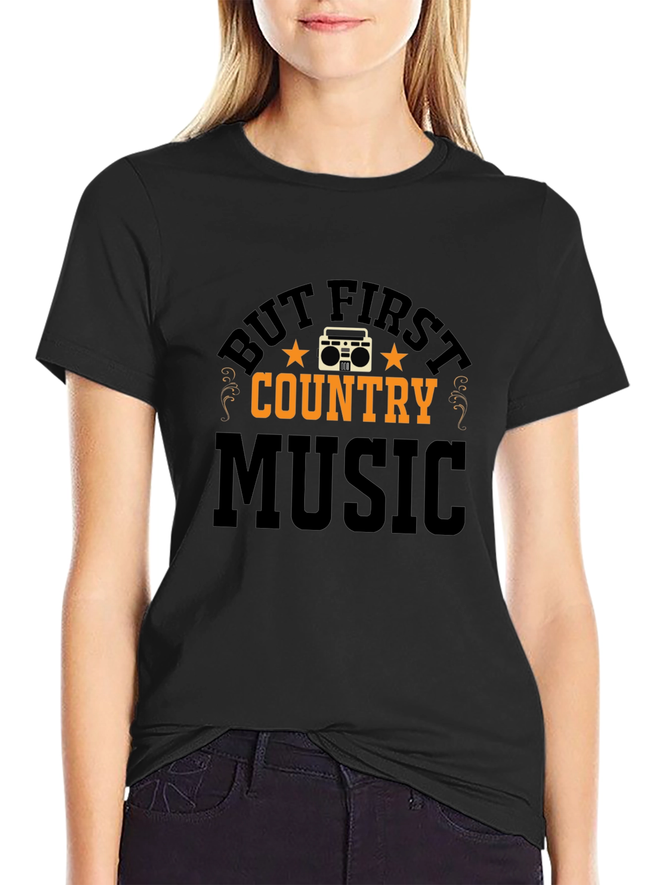 But First Country Music Graphic Tee