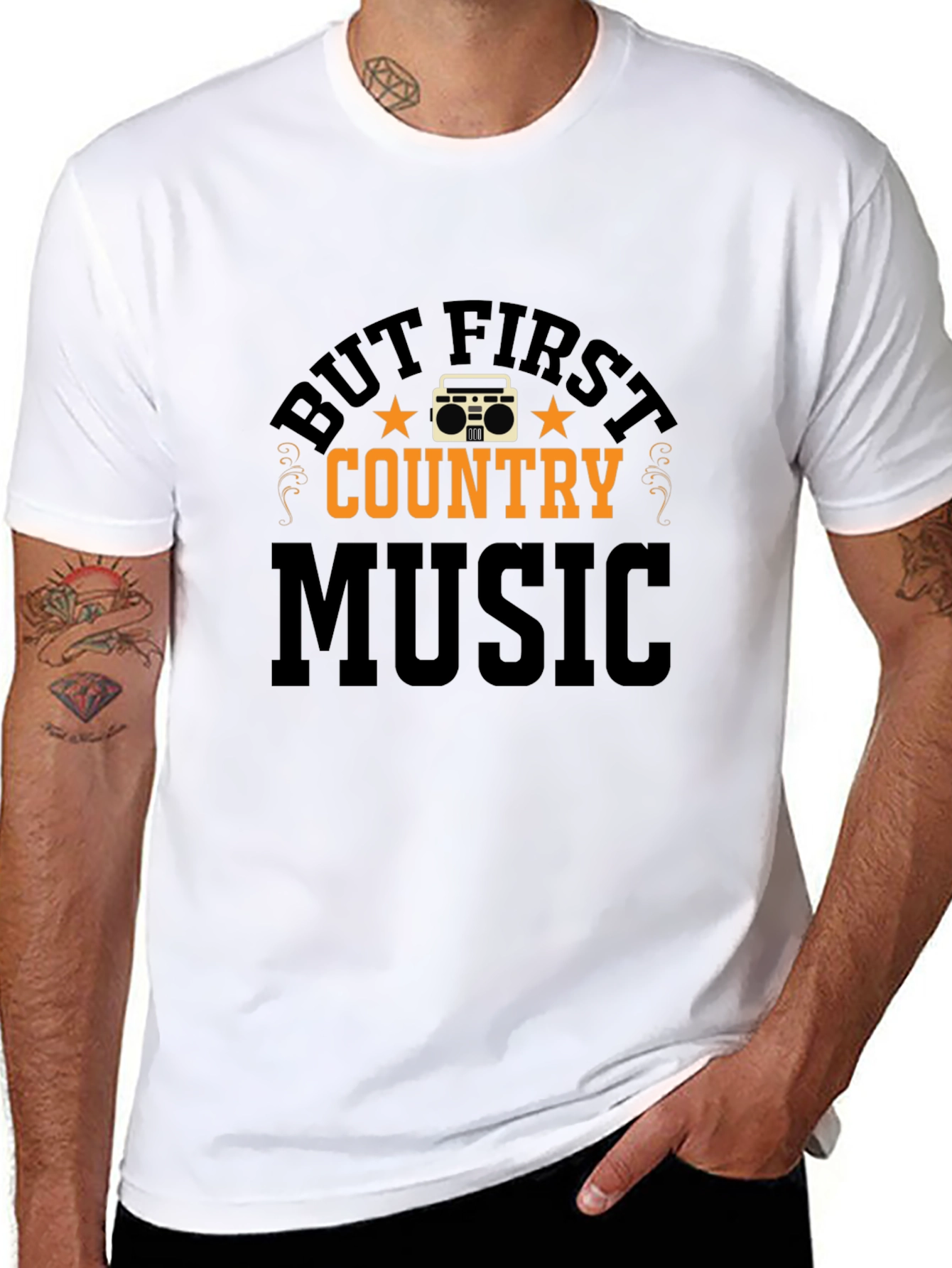But First Country Music Graphic Tee