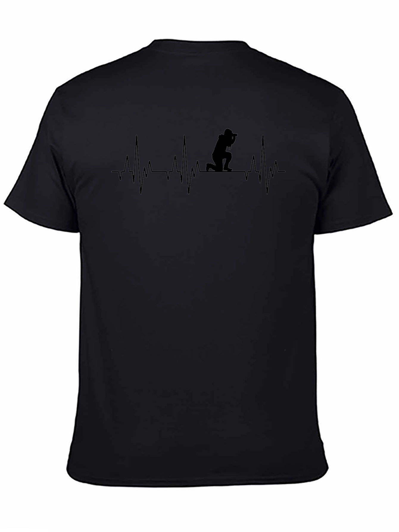 Photographer Heartbeat T-Shirt - Black