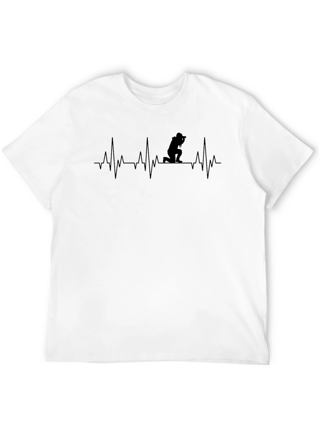 Photographer Heartbeat T-Shirt - Black