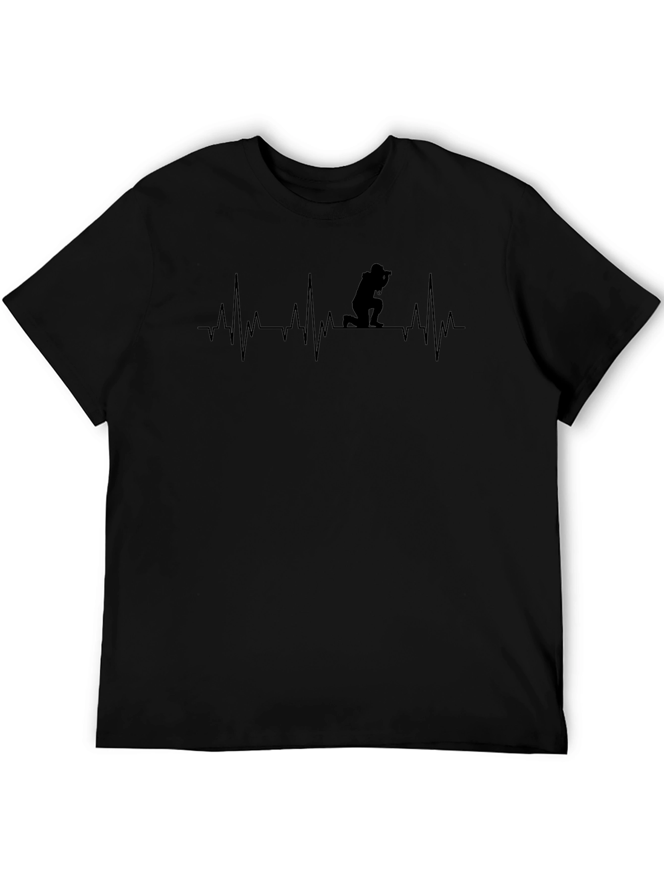 Photographer Heartbeat T-Shirt - Black