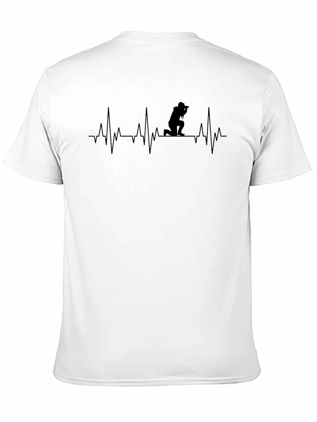 Photographer Heartbeat T-Shirt - Black