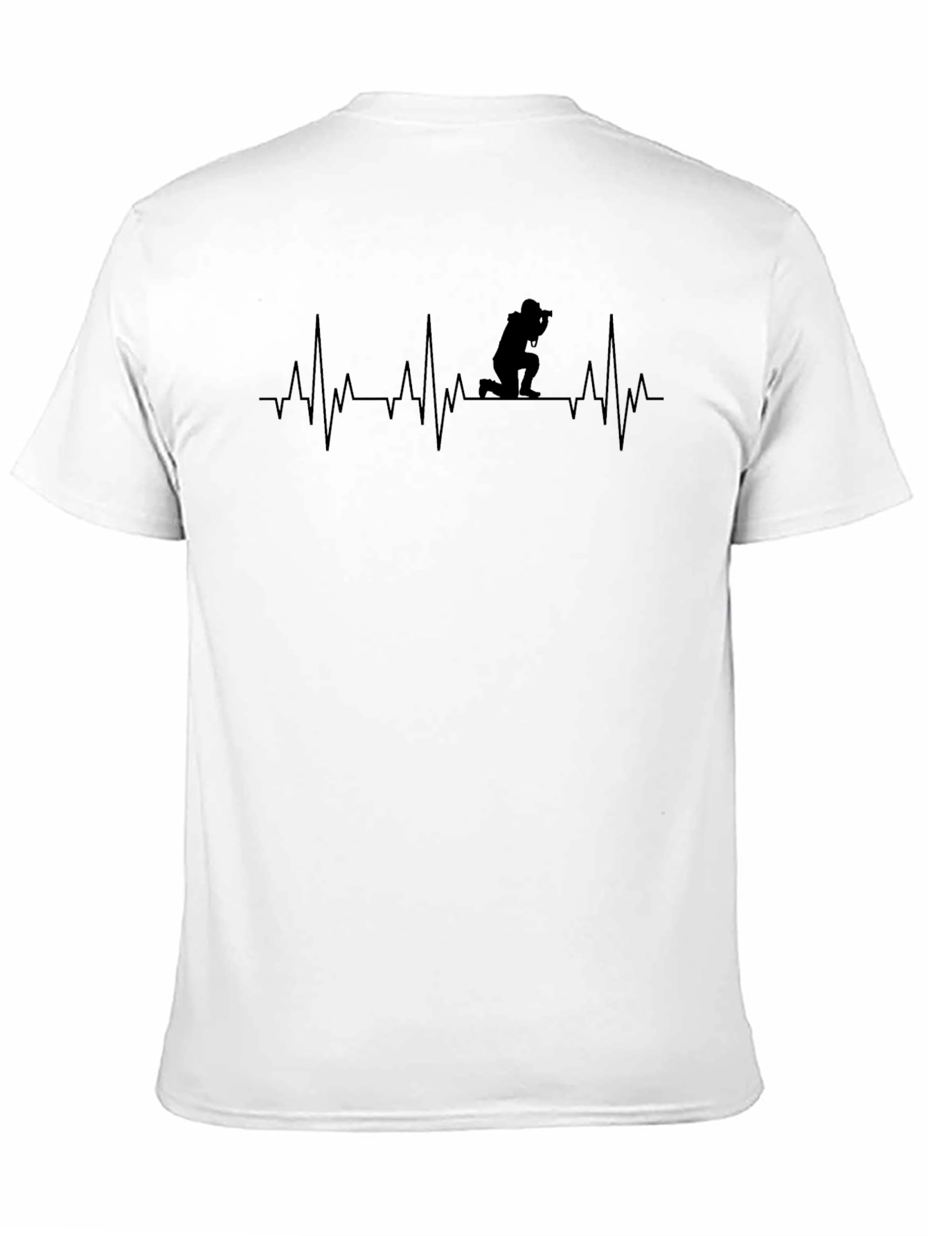 Photographer Heartbeat T-Shirt - Black