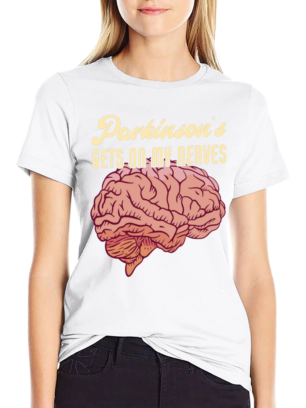 Parkinsons Gets On My Nerves T-Shirt Funny Brain Tee