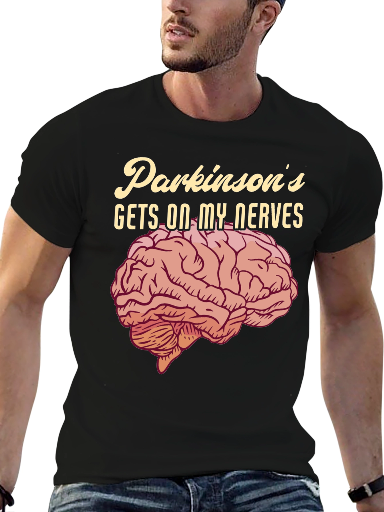 Parkinsons Gets On My Nerves T-Shirt Funny Brain Tee