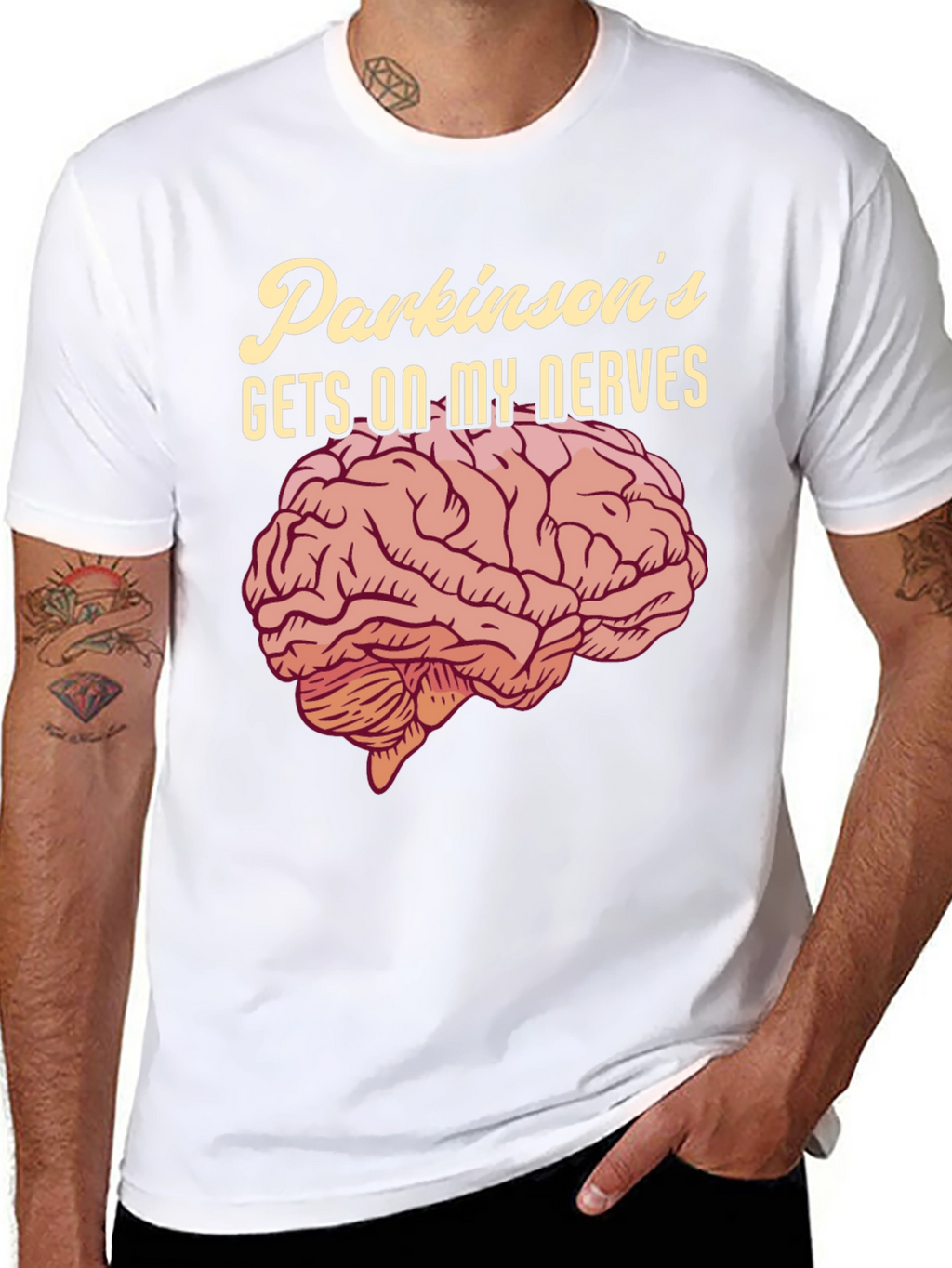 Parkinsons Gets On My Nerves T-Shirt Funny Brain Tee