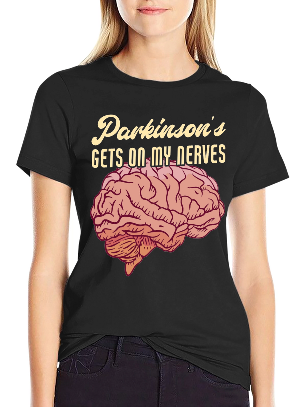 Parkinsons Gets On My Nerves T-Shirt Funny Brain Tee