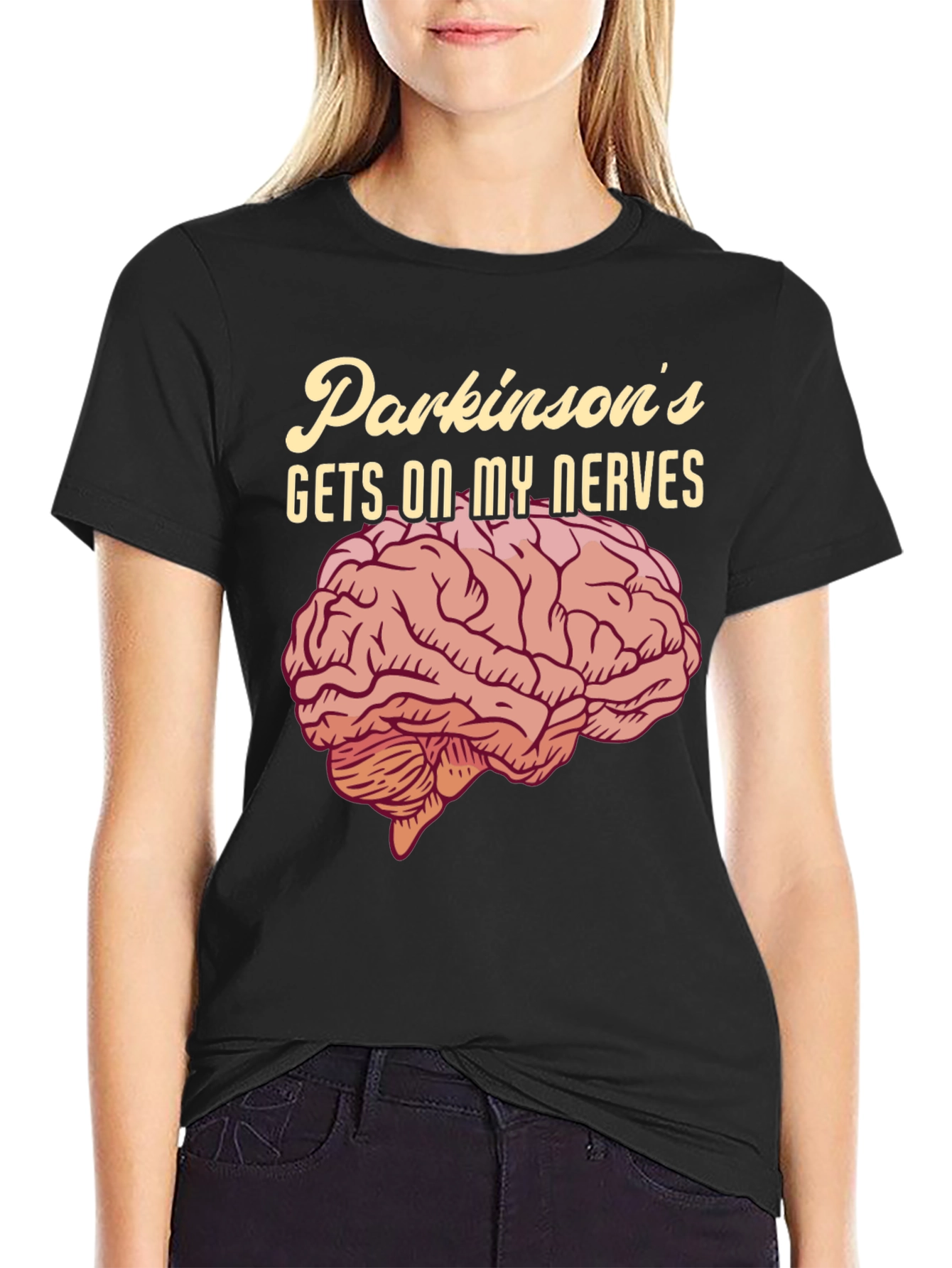 Parkinsons Gets On My Nerves T-Shirt Funny Brain Tee
