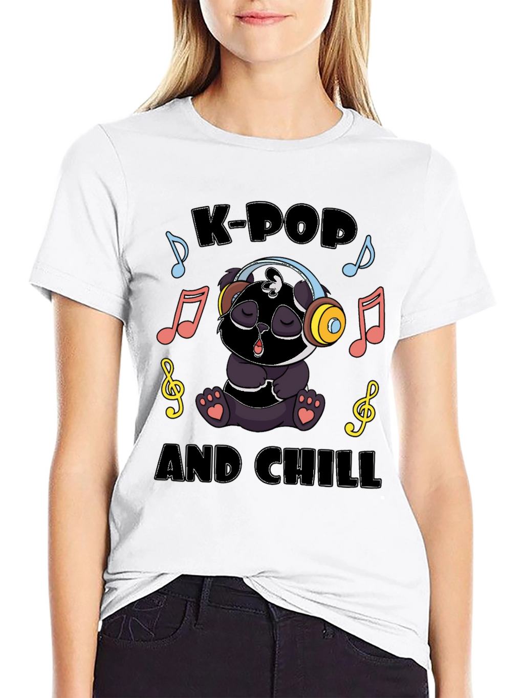 K-Pop and Chill Panda T-Shirt