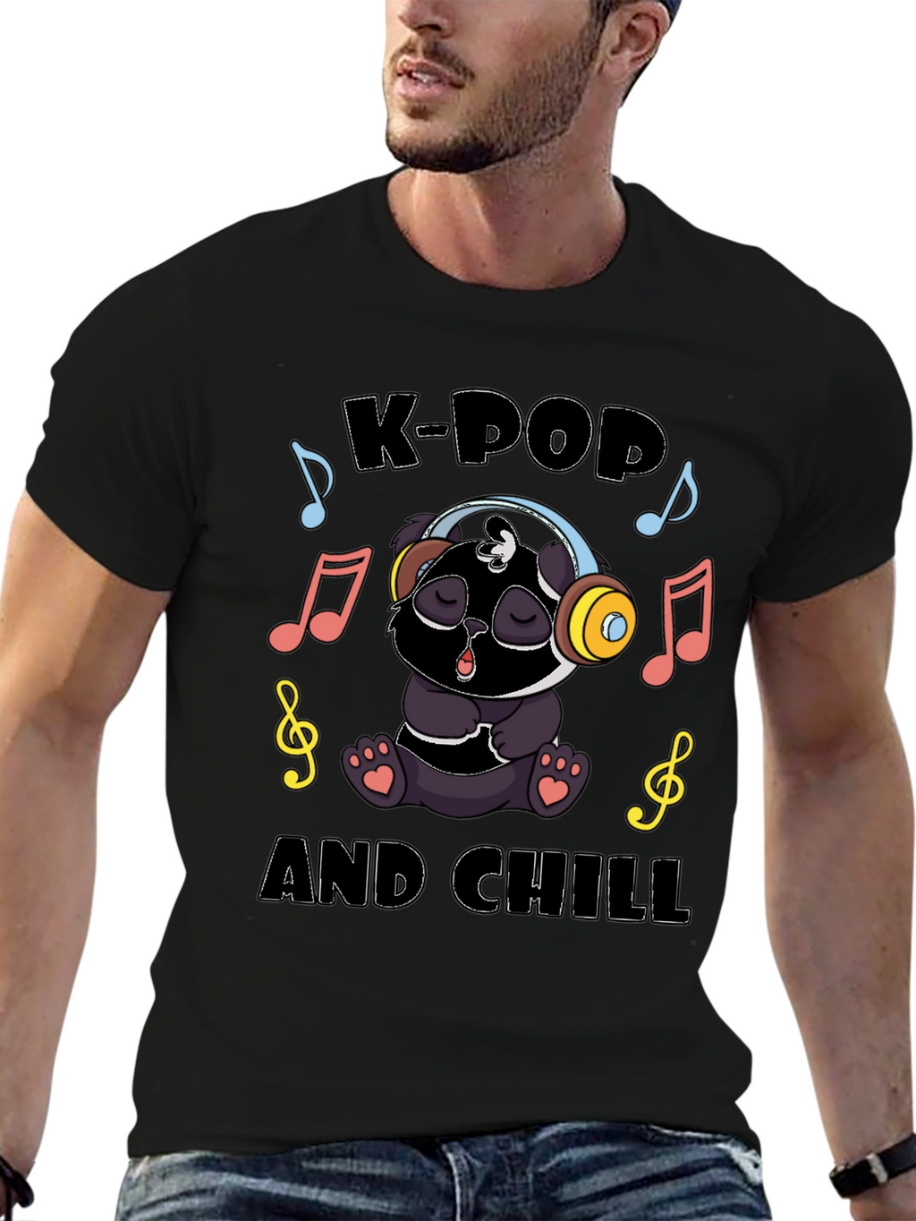 K-Pop and Chill Panda T-Shirt