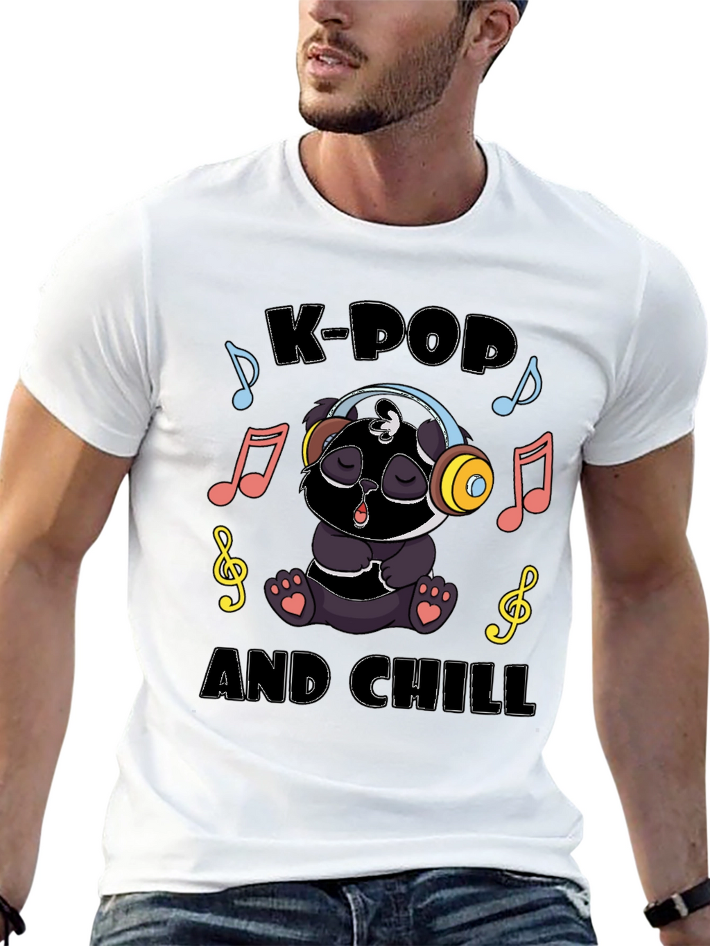 K-Pop and Chill Panda T-Shirt