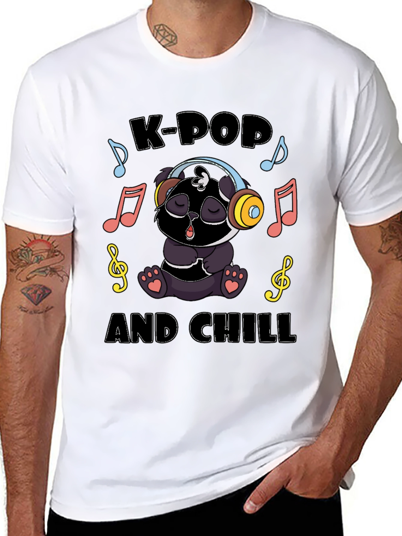 K-Pop and Chill Panda T-Shirt