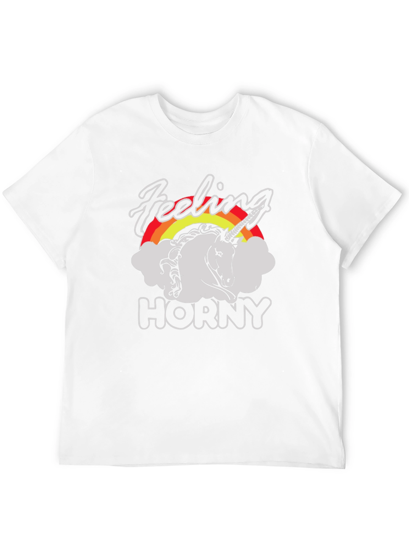 Feeling Horny Unicorn Black T-Shirt
