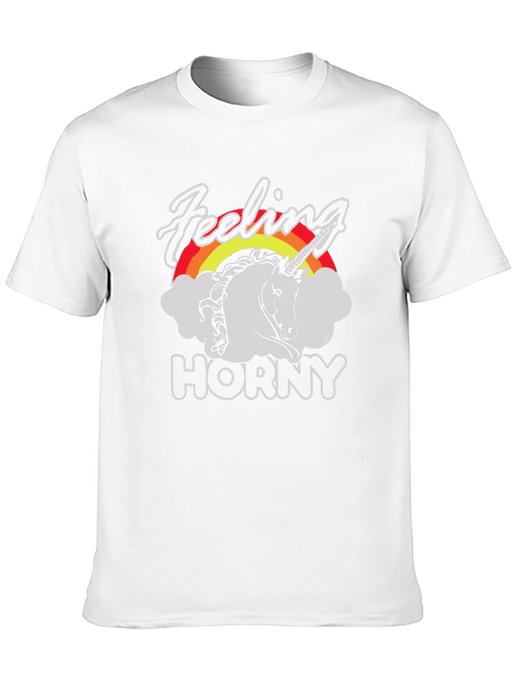 Feeling Horny Unicorn Black T-Shirt
