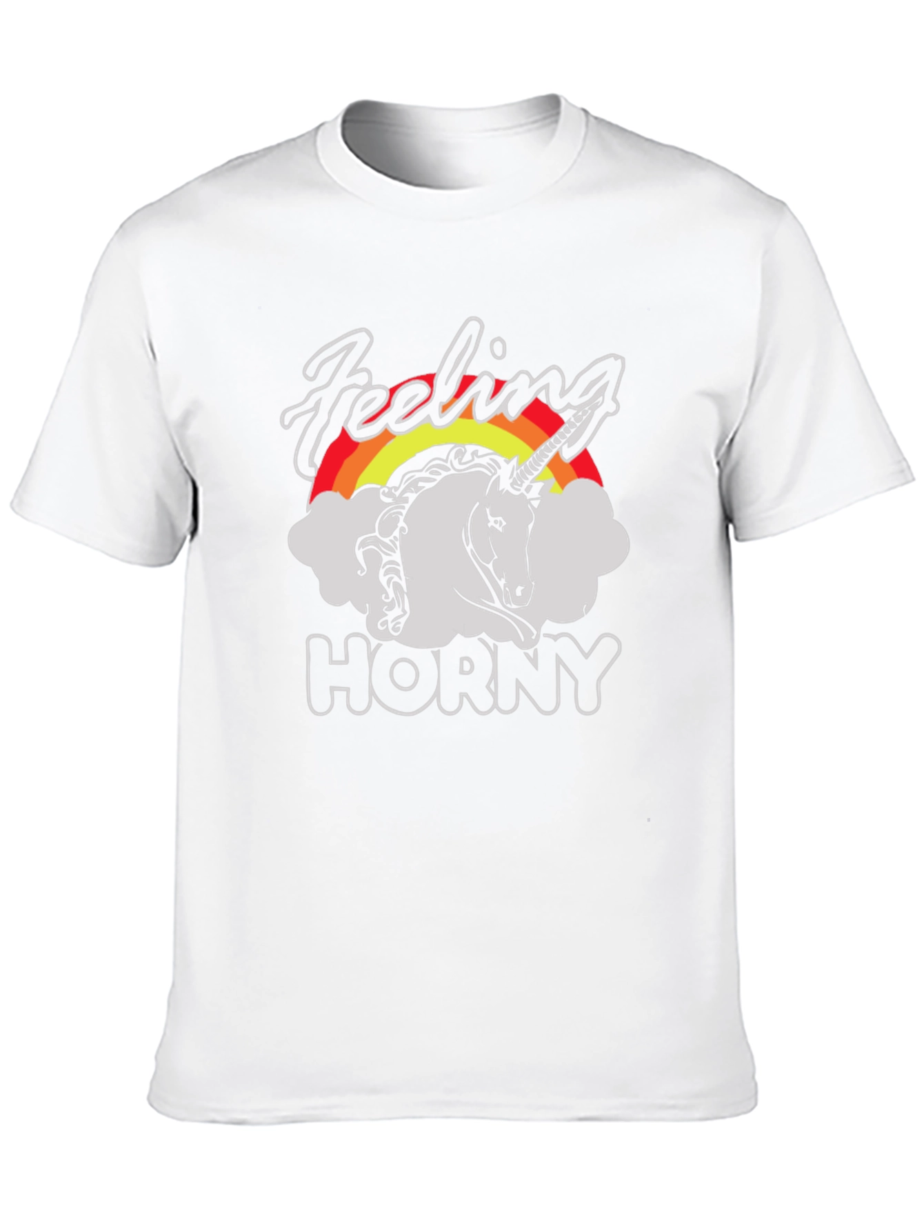 Feeling Horny Unicorn Black T-Shirt