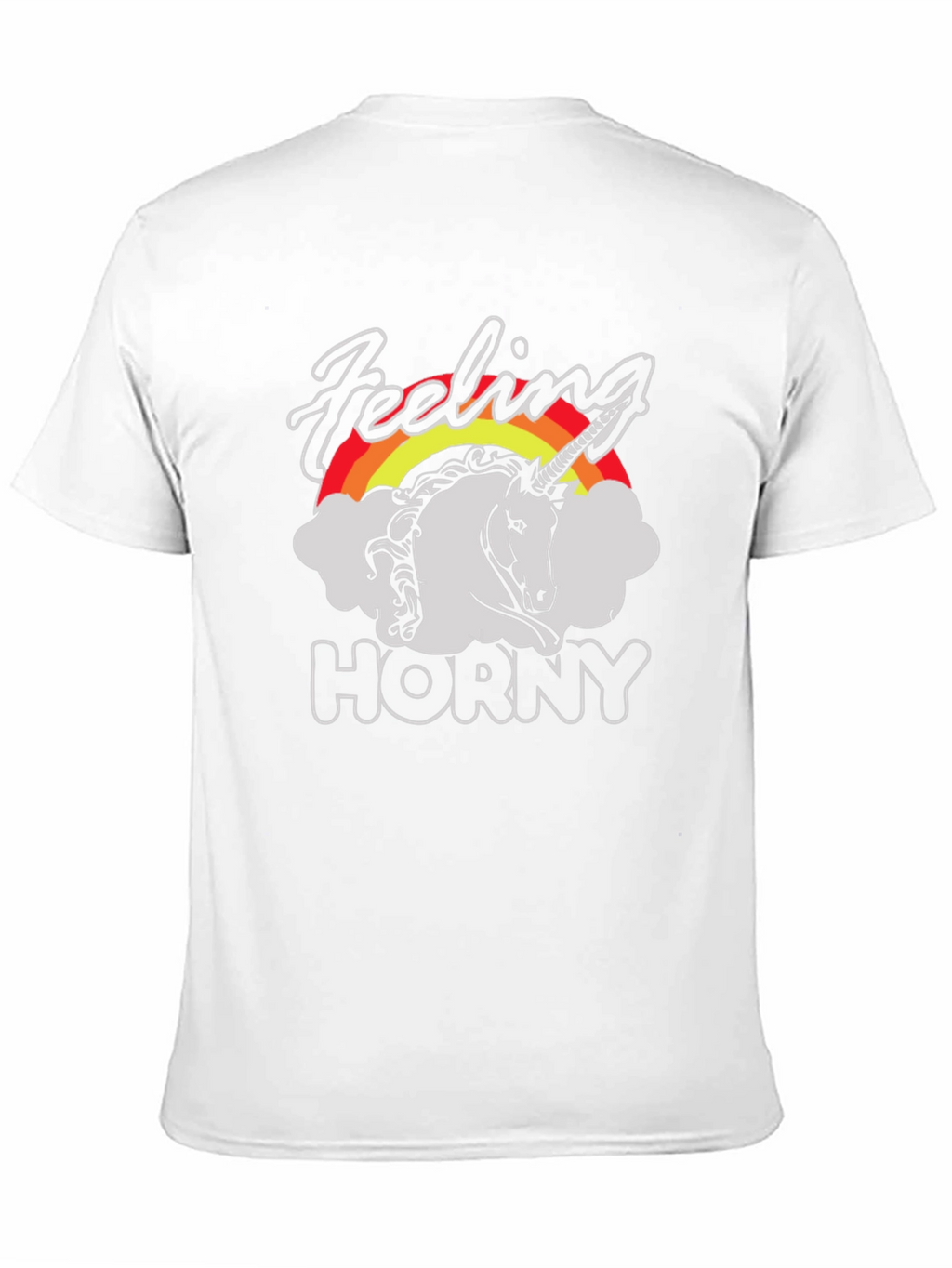 Feeling Horny Unicorn Black T-Shirt