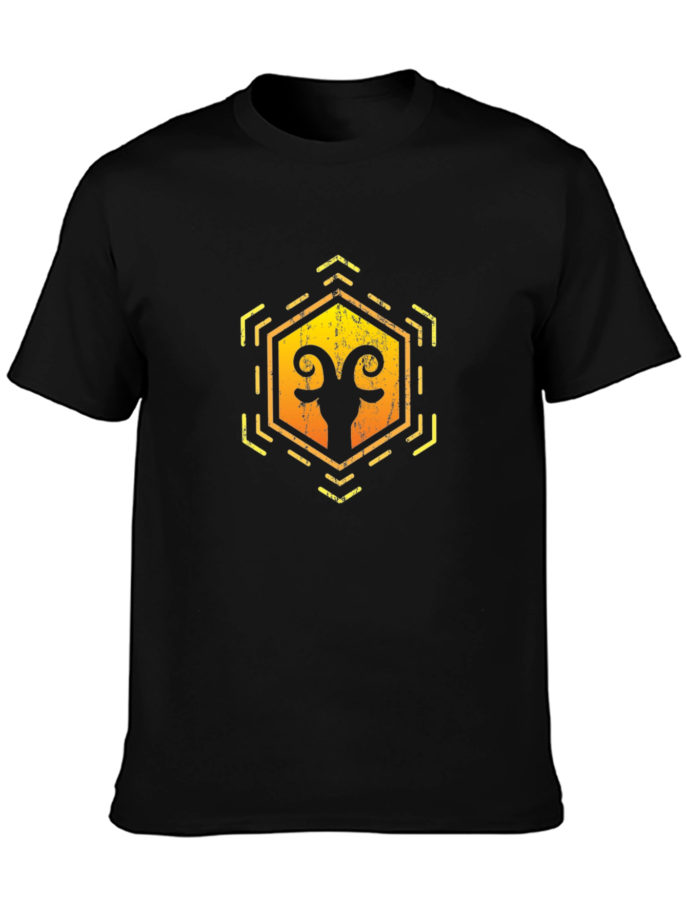 Aries Zodiac Graphic Tee - Black