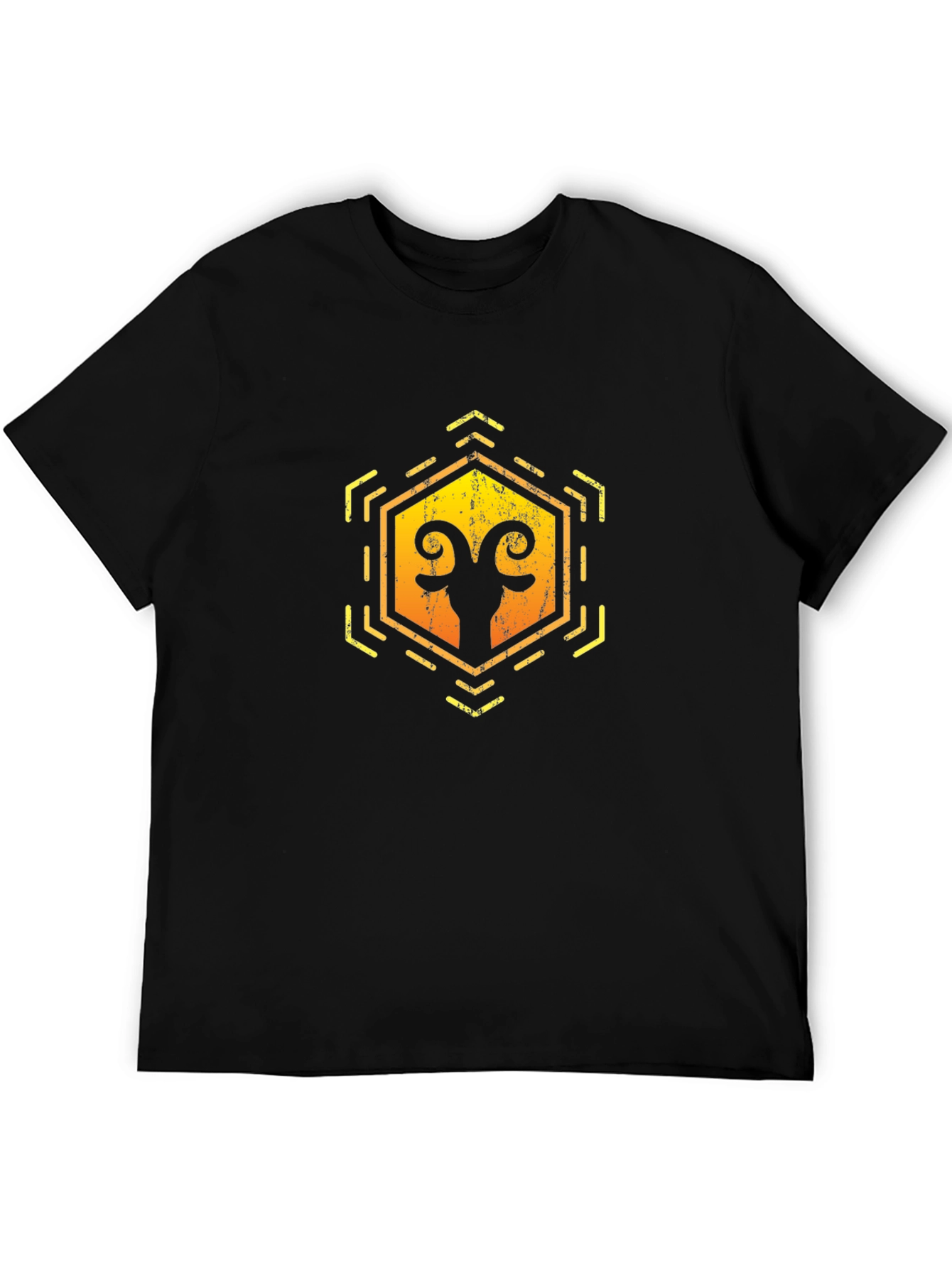 Aries Zodiac Graphic Tee - Black