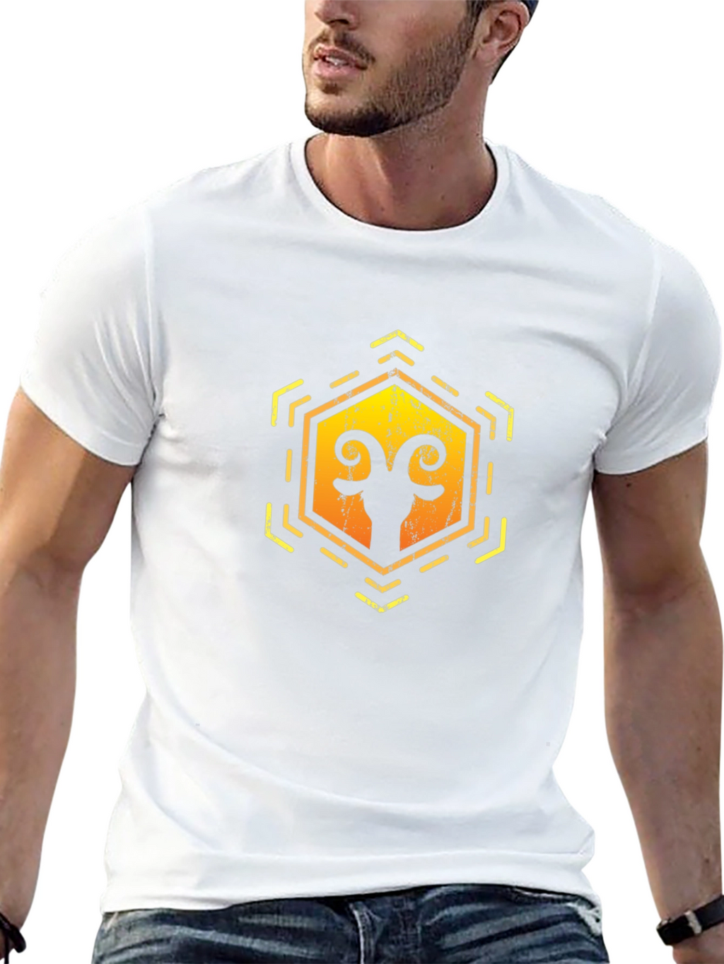 Aries Zodiac Graphic Tee - Black