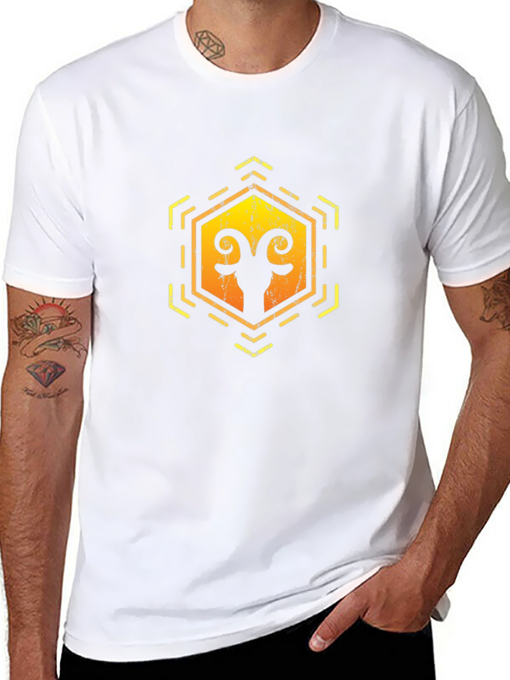 Aries Zodiac Graphic Tee - Black