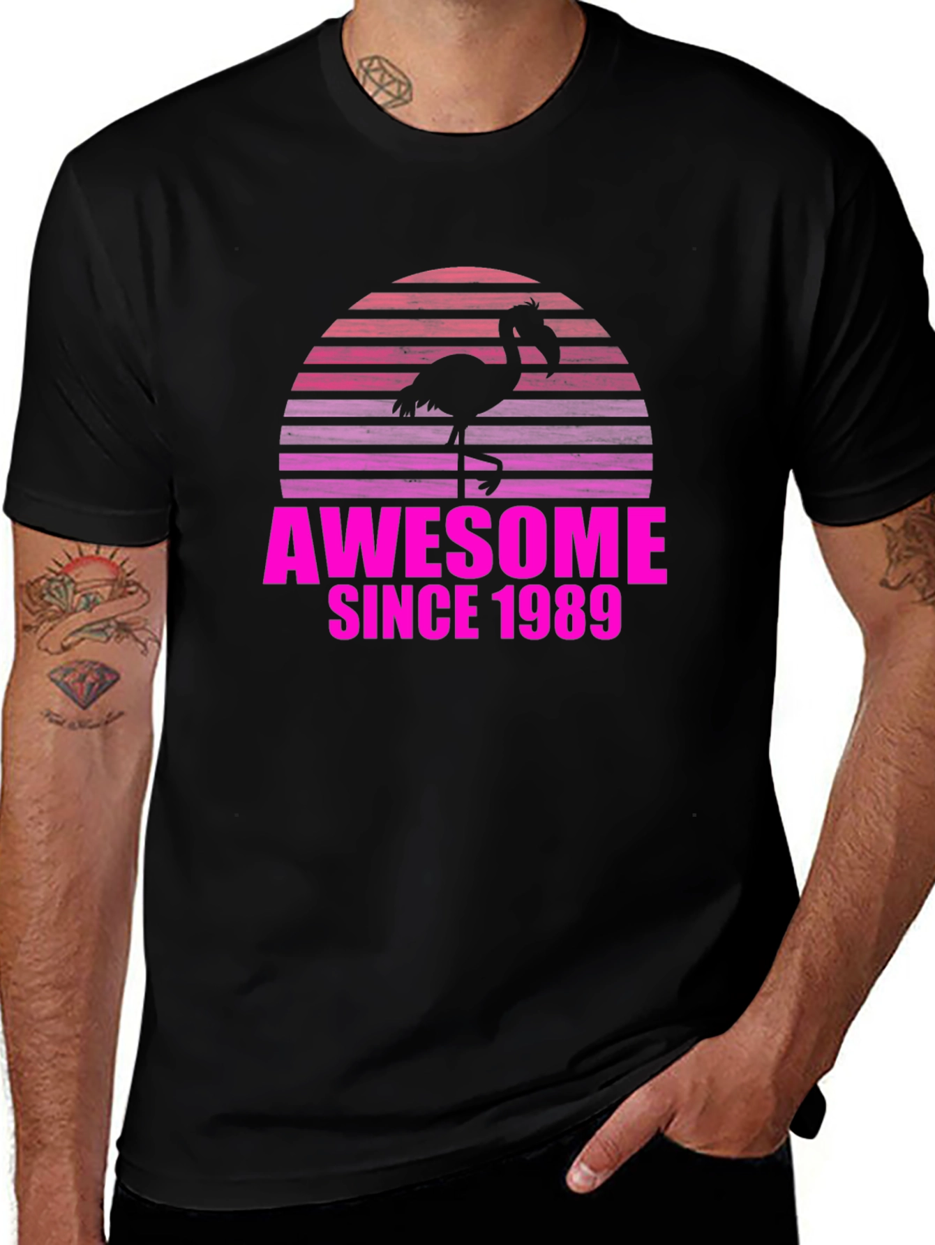 Awesome Since 1989 Flamingo T-Shirt