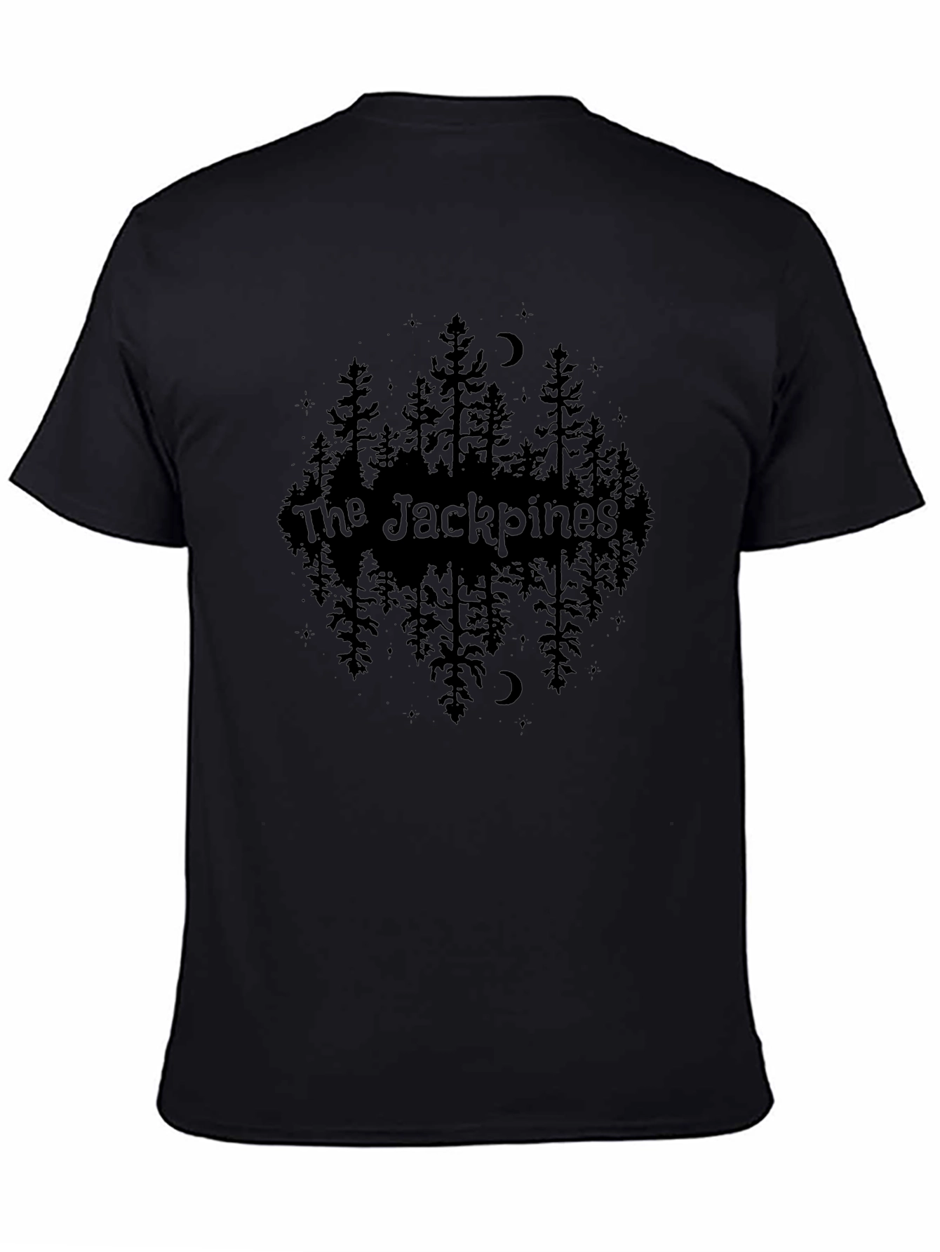 The Jackpines Forest Graphic T-Shirt - Unisex Black Tee