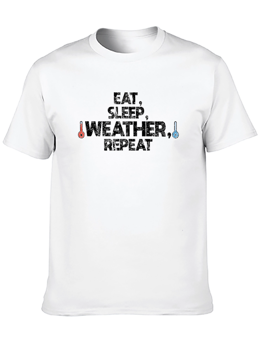 Eat Sleep Weather Repeat Black T-Shirt