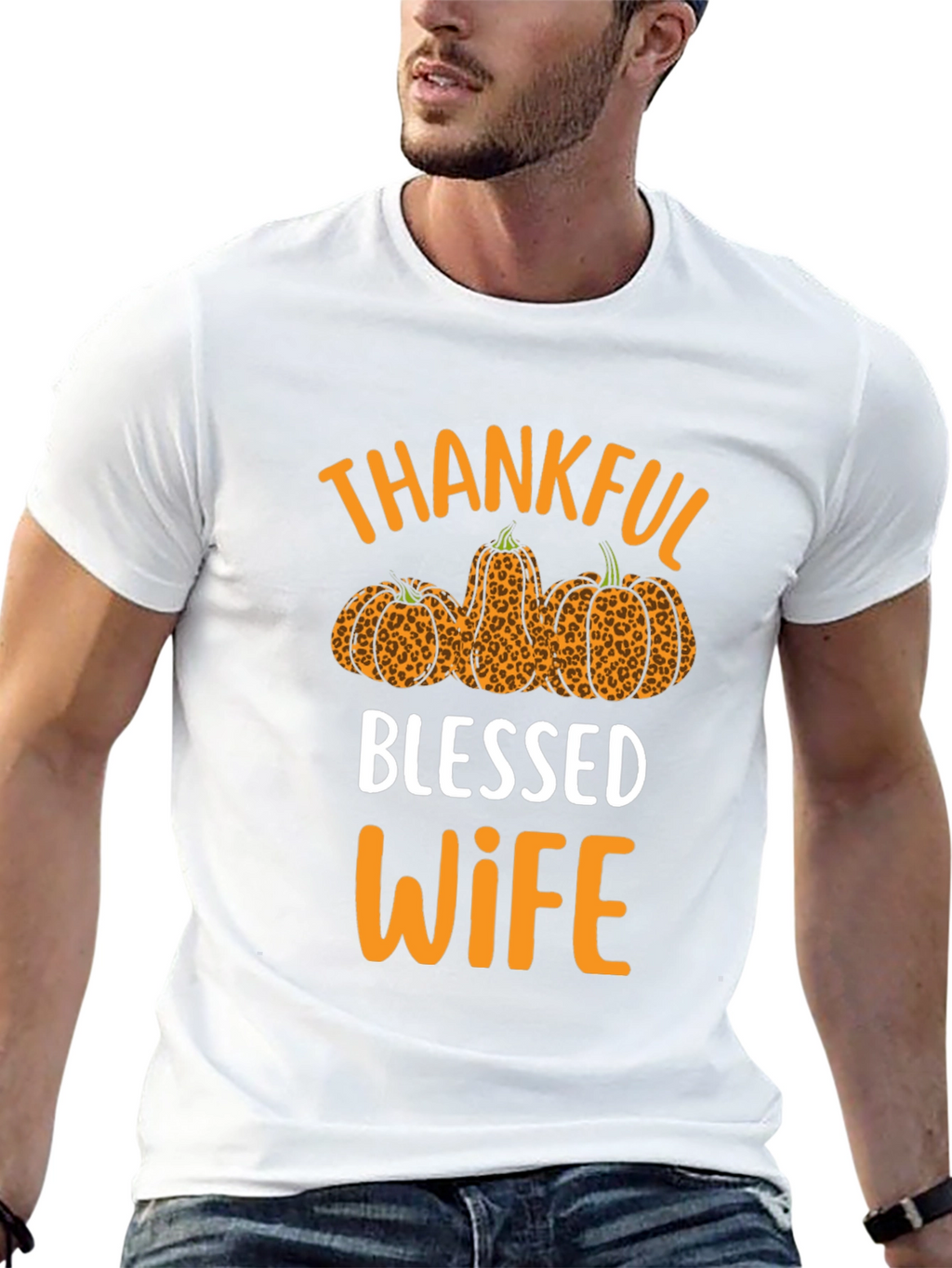 Thankful Blessed Wife T-Shirt Fall Thanksgiving