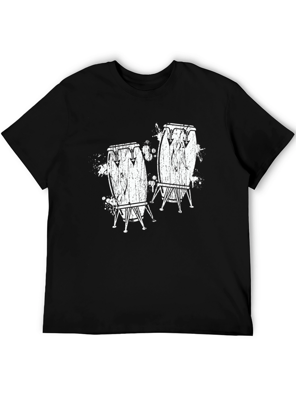 Conga Drum Graphic T-Shirt - Black