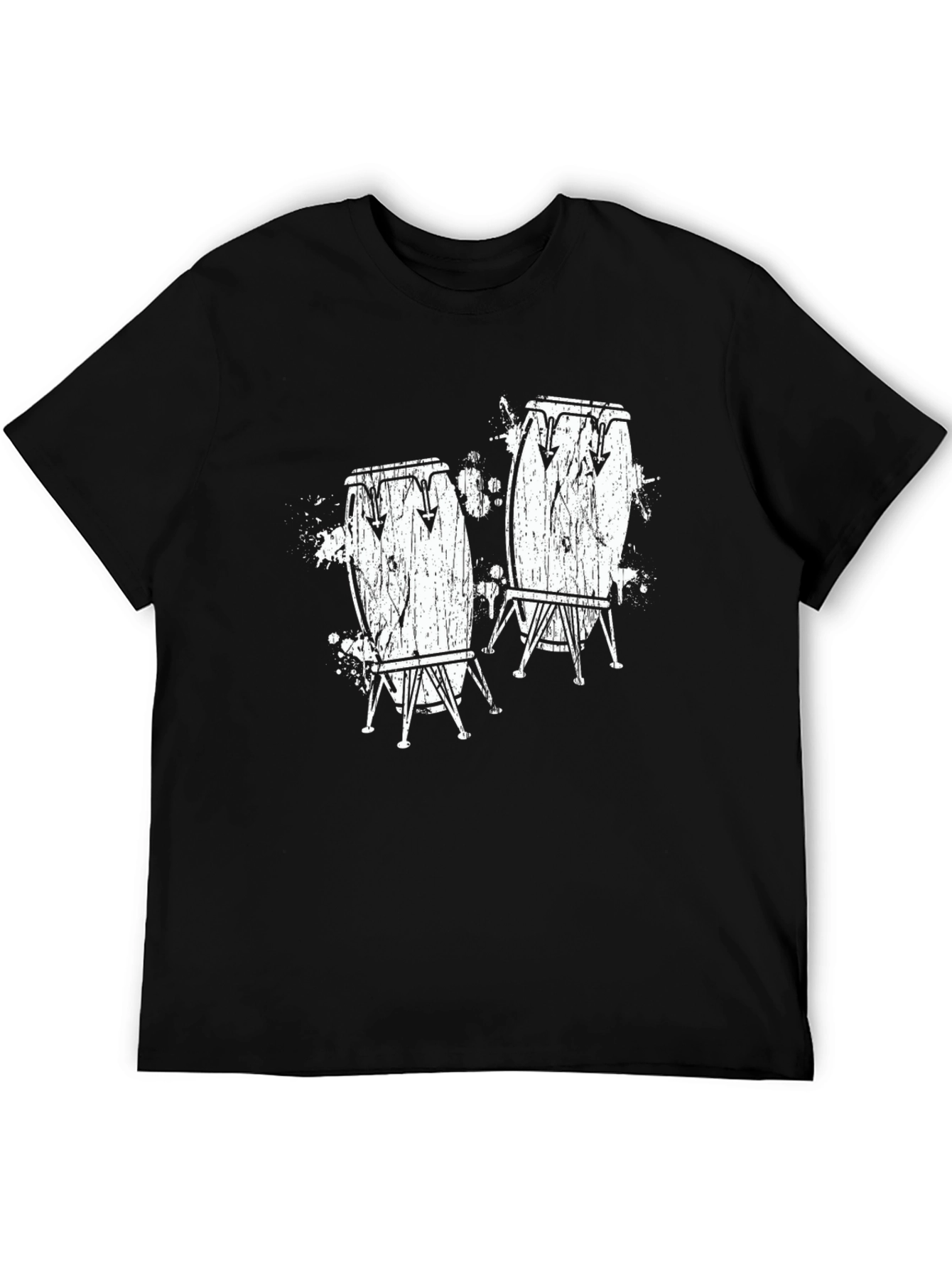 Conga Drum Graphic T-Shirt - Black