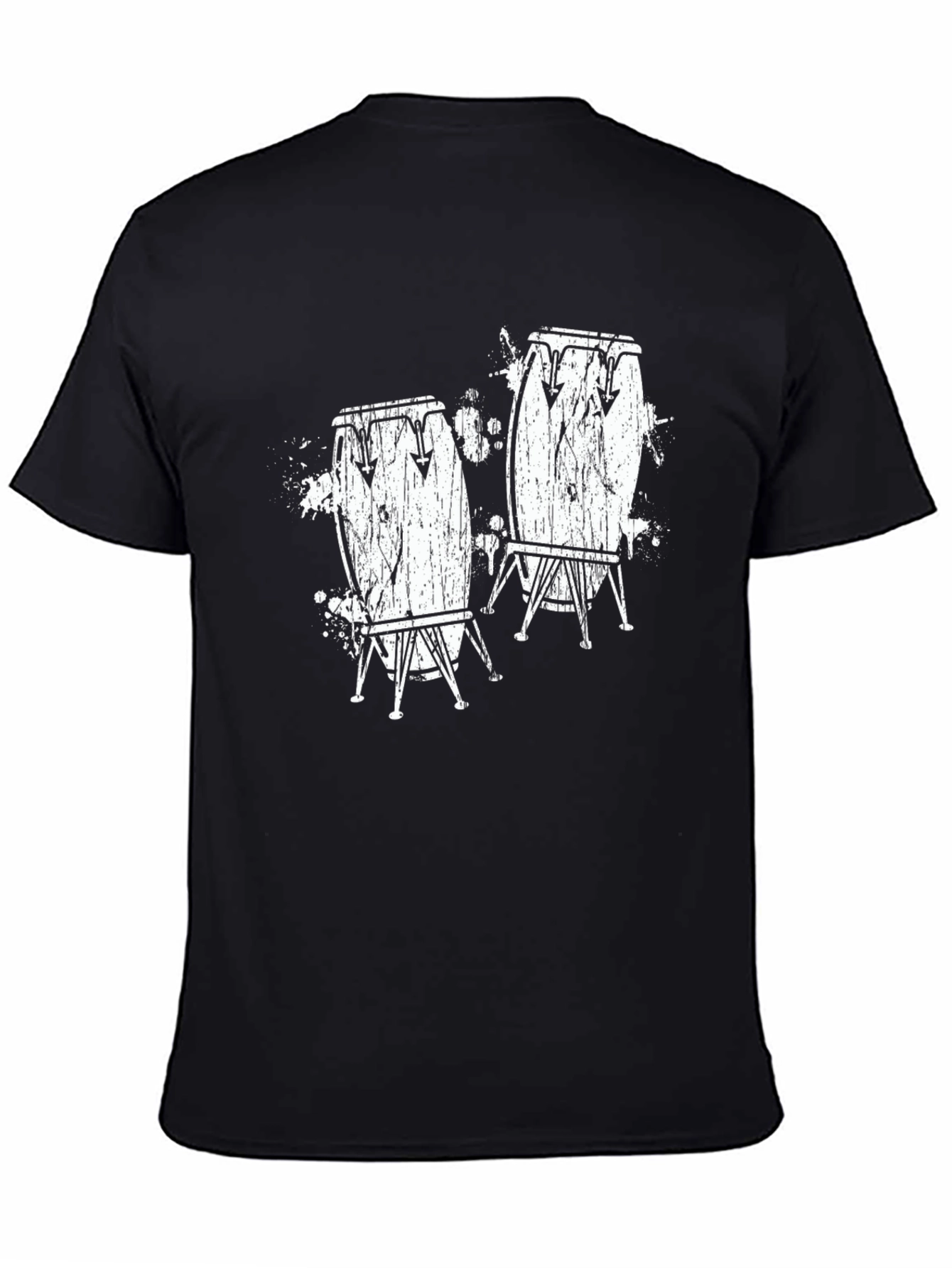 Conga Drum Graphic T-Shirt - Black
