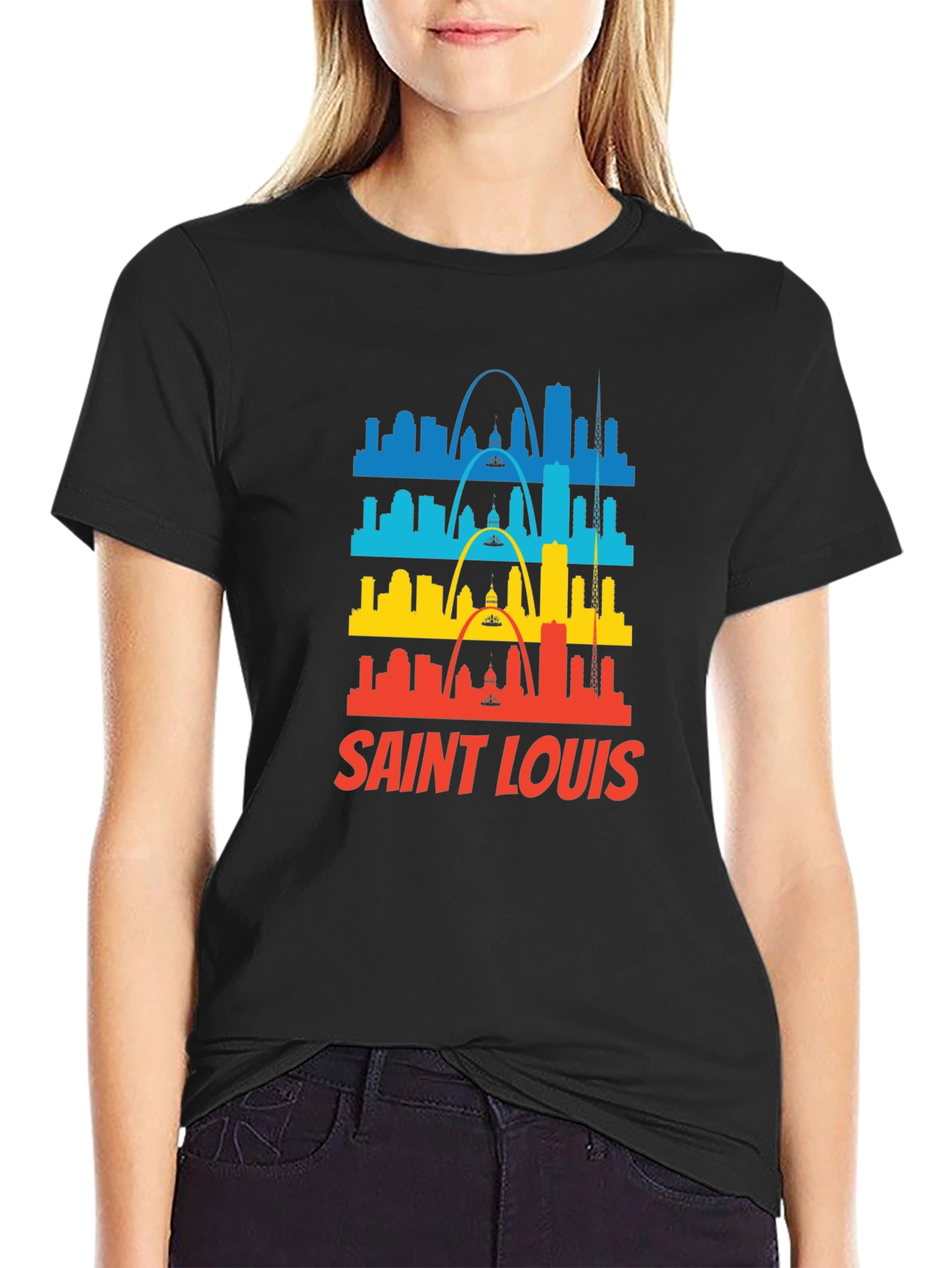 Saint Louis Skyline Graphic Tee - Black