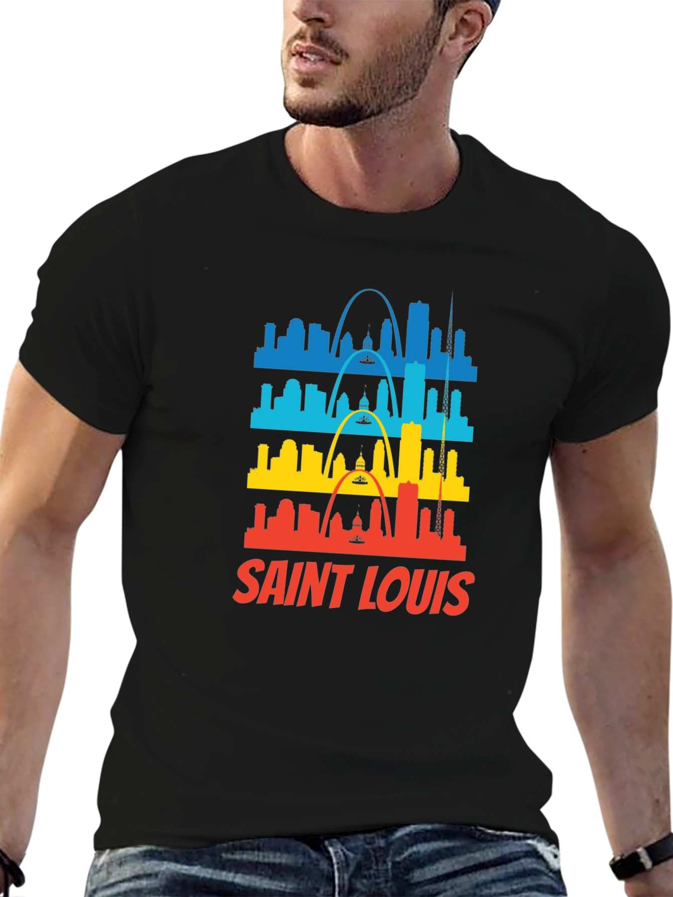 Saint Louis Skyline Graphic Tee - Black