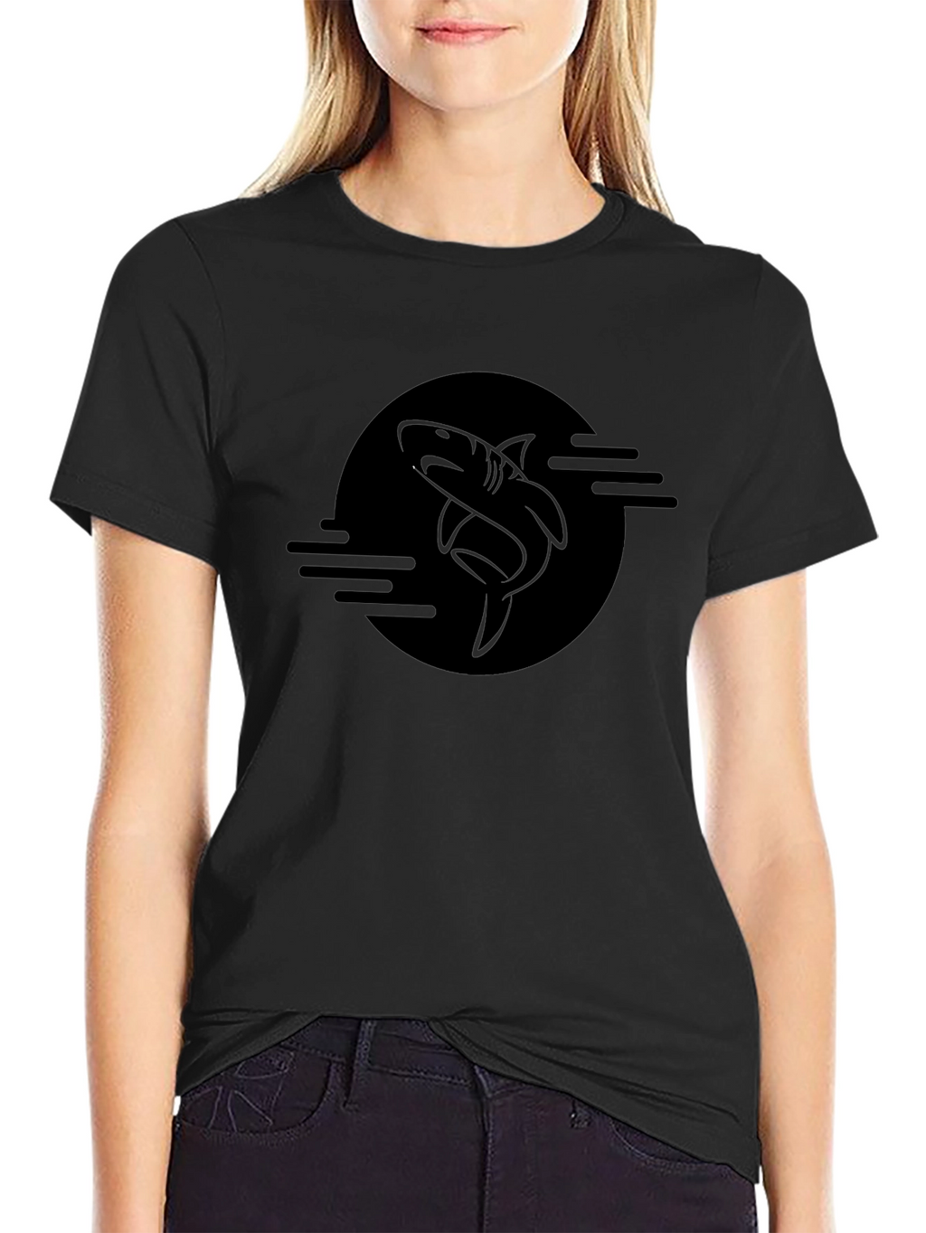 Shark Graphic Black T-Shirt - Mens Fashion