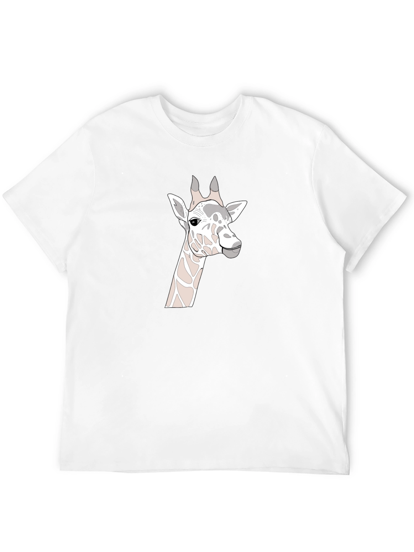 Giraffe Graphic Print Black T-Shirt