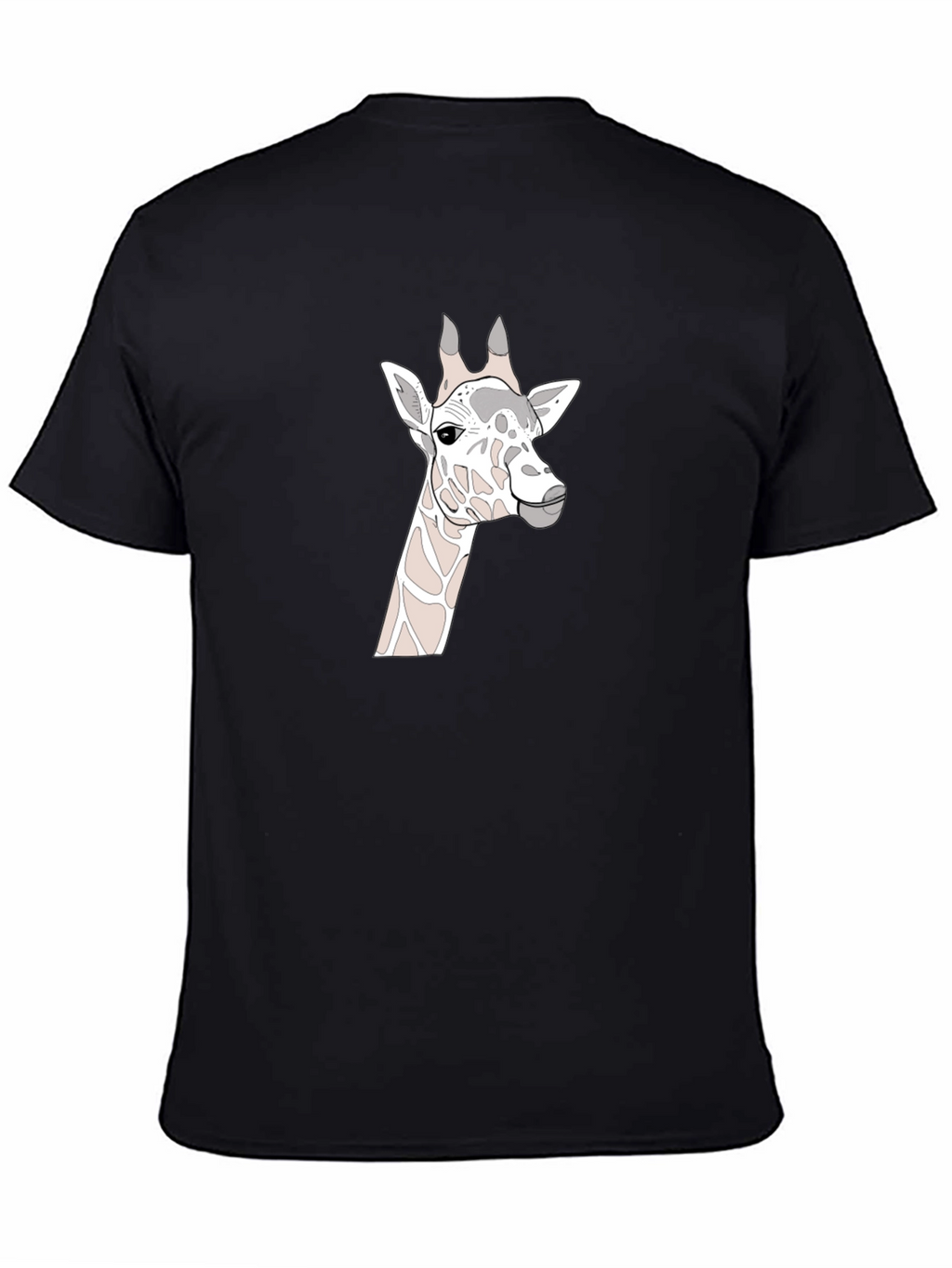 Giraffe Graphic Print Black T-Shirt