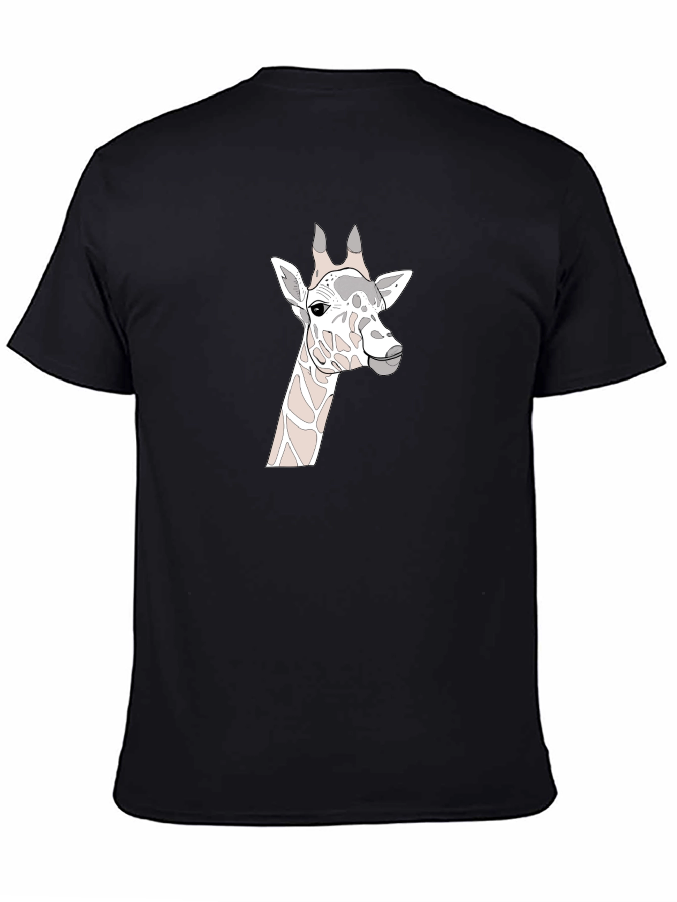 Giraffe Graphic Print Black T-Shirt