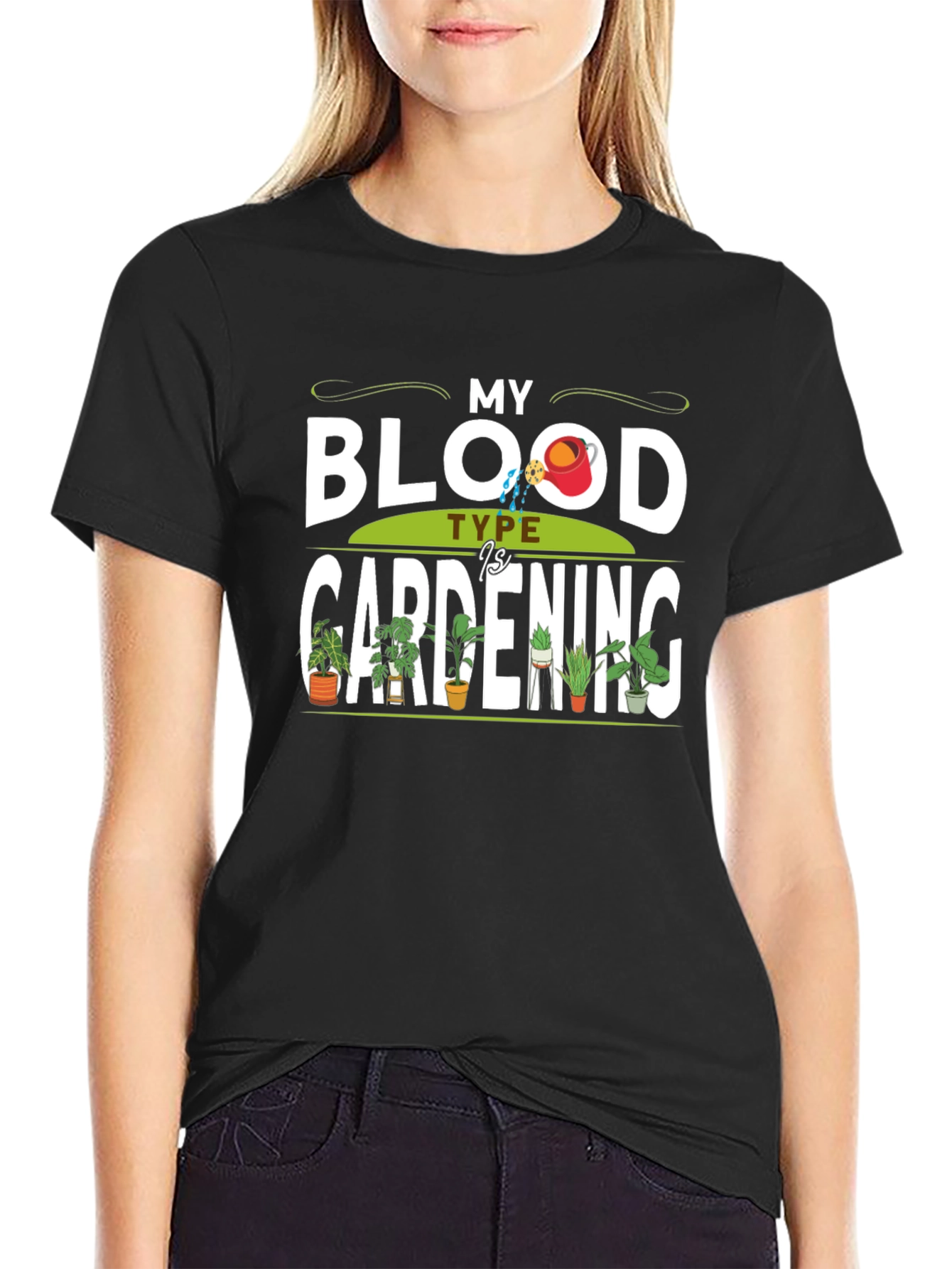 Gardening Blood Type T-Shirt - Unique Plant Lover Tee