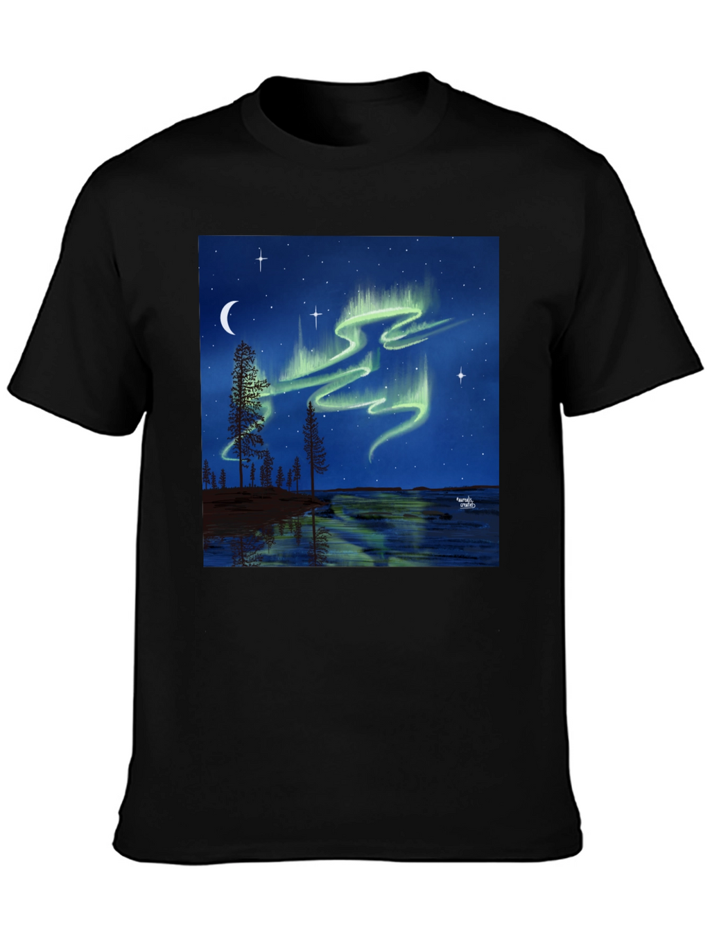 Aurora Borealis Black T-Shirt