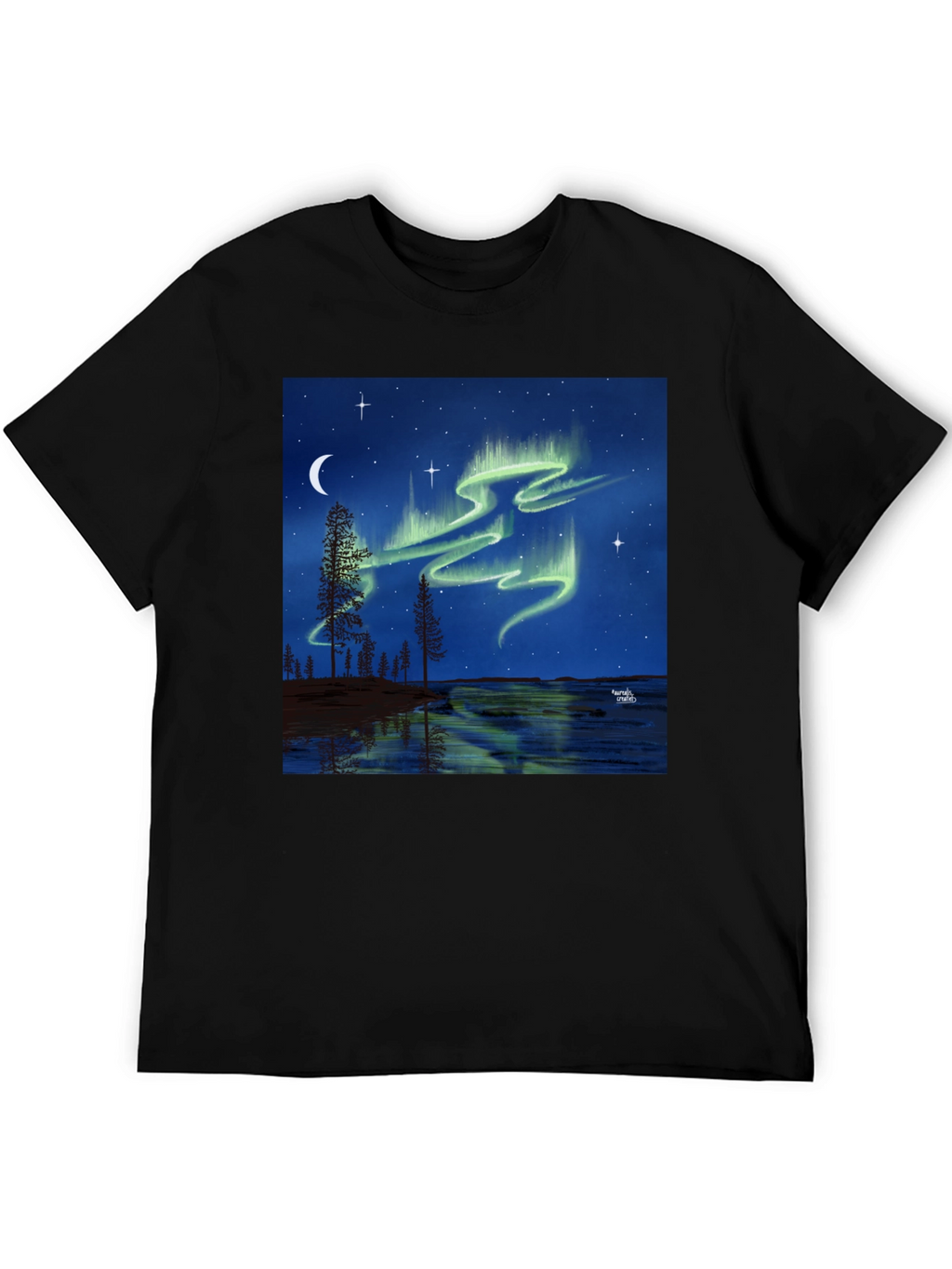 Aurora Borealis Black T-Shirt