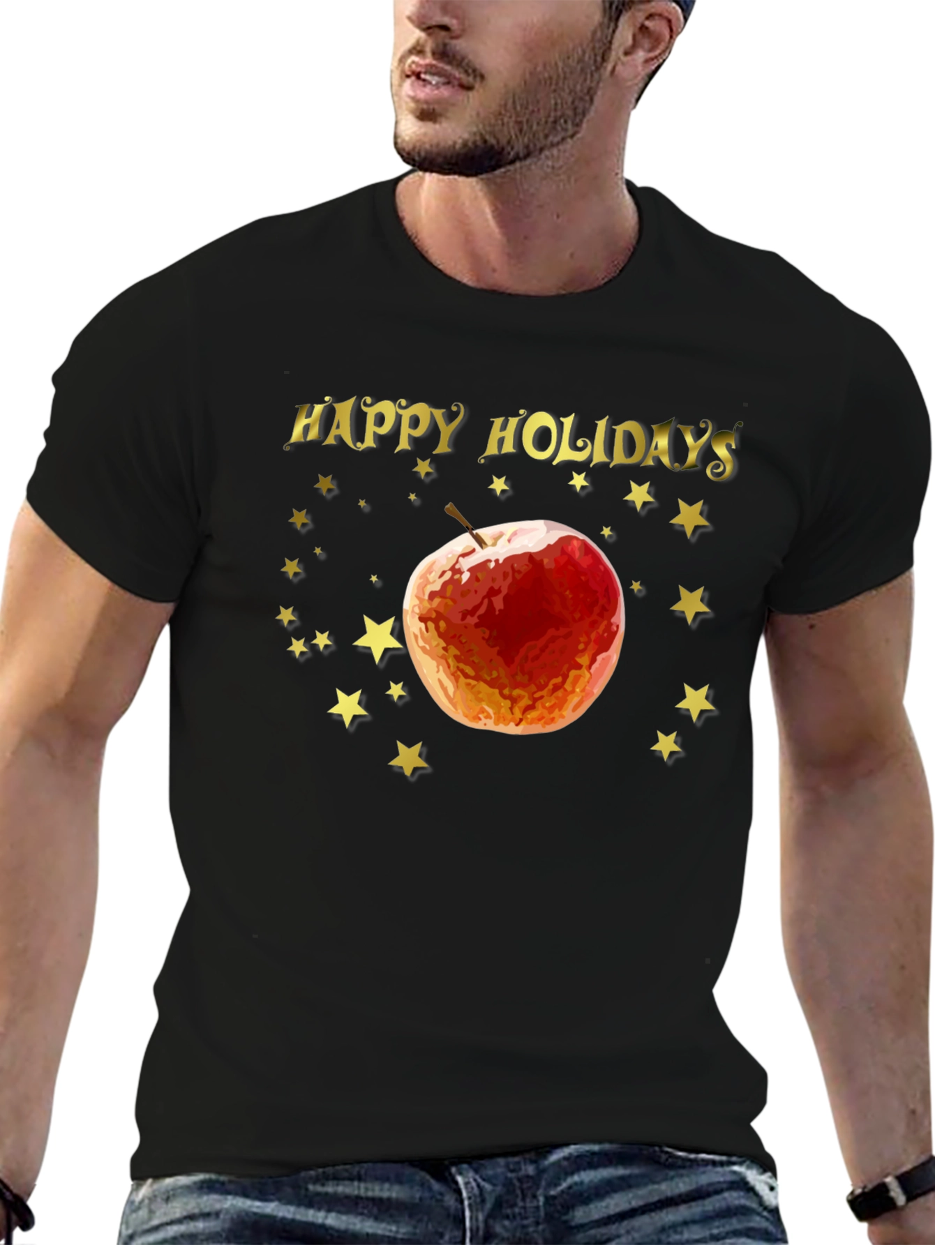 Happy Holidays Apple Star Tee