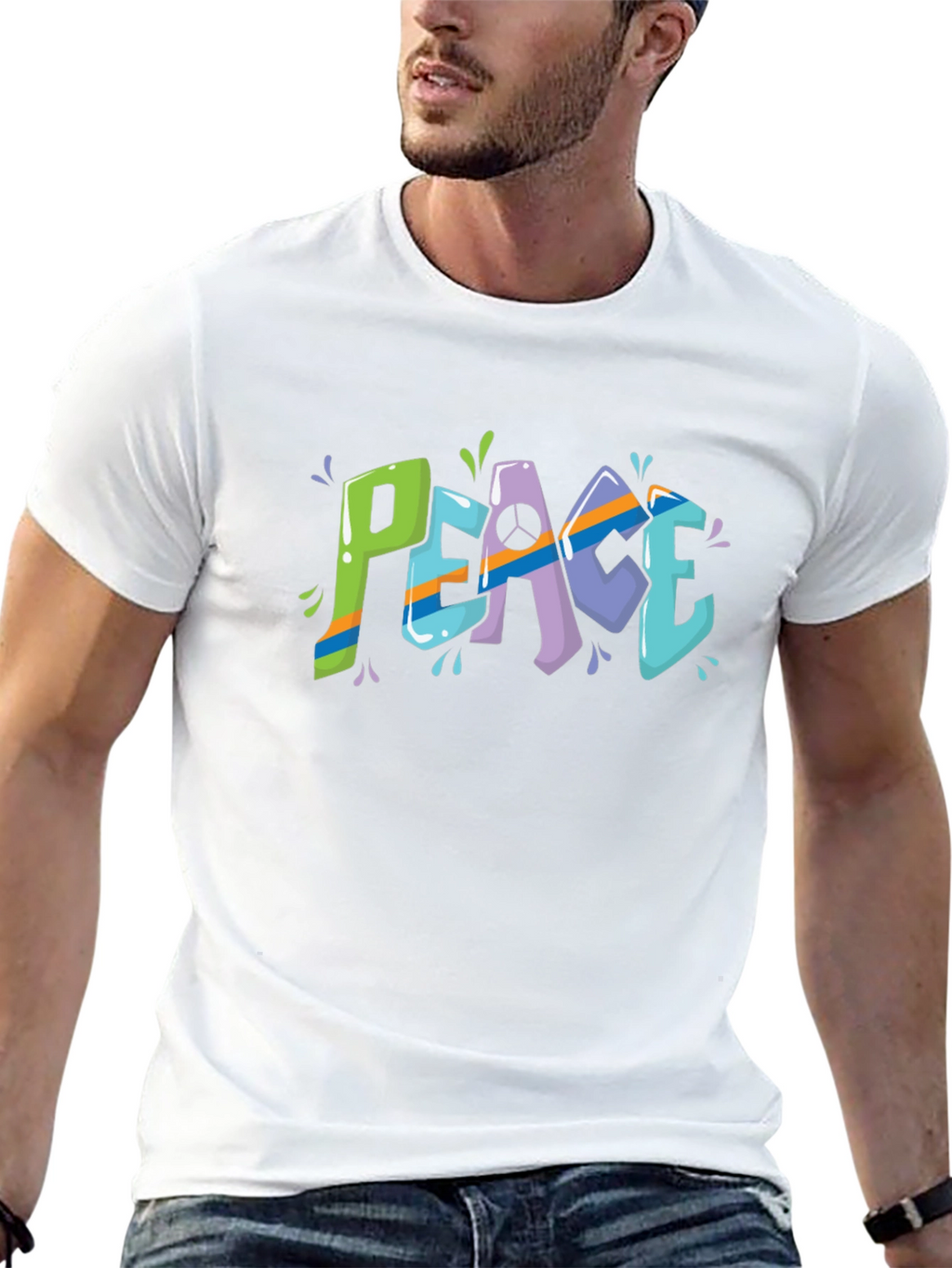 Peace Sign Graphic T-Shirt - Stylish & Trendy